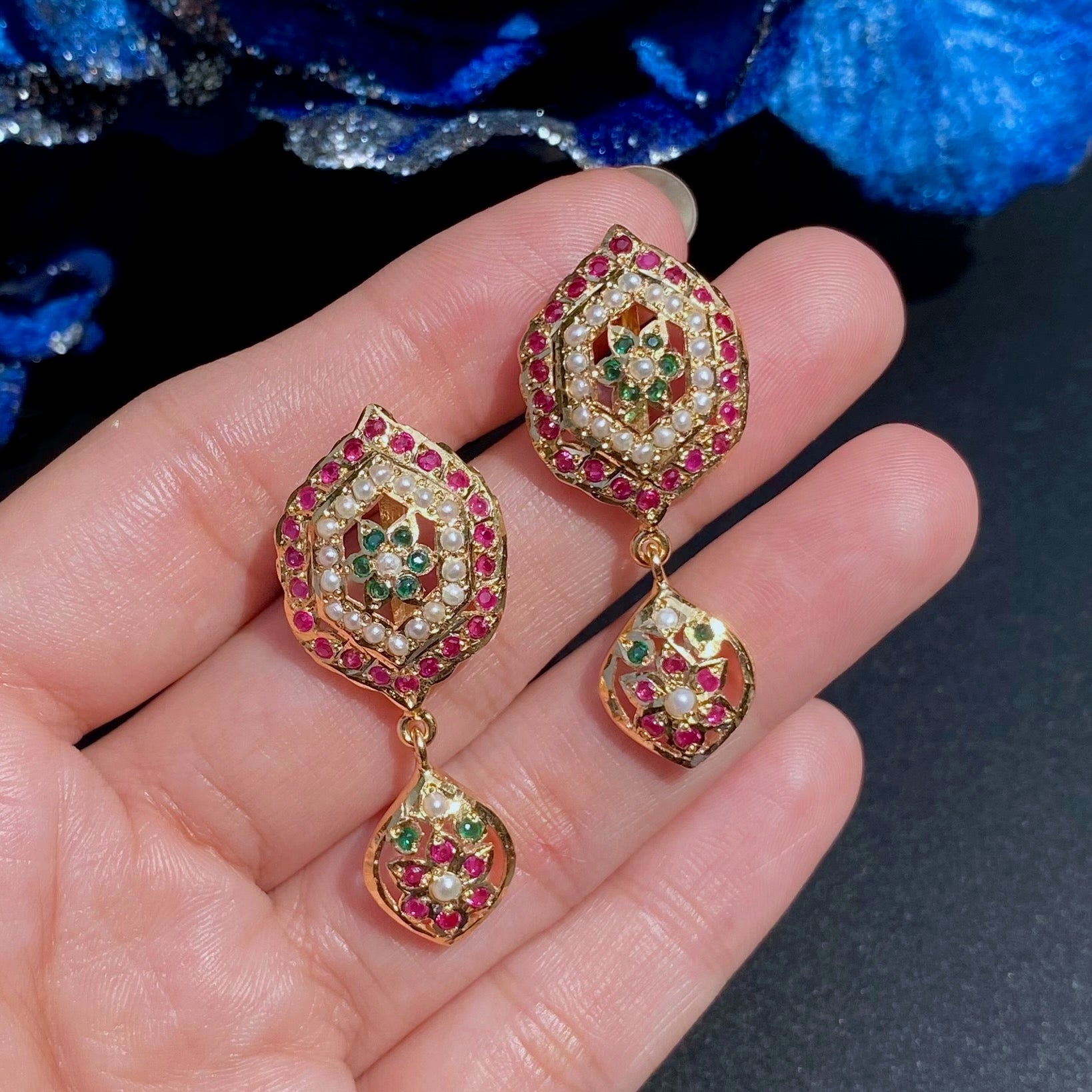 jadau choker ruby emerald