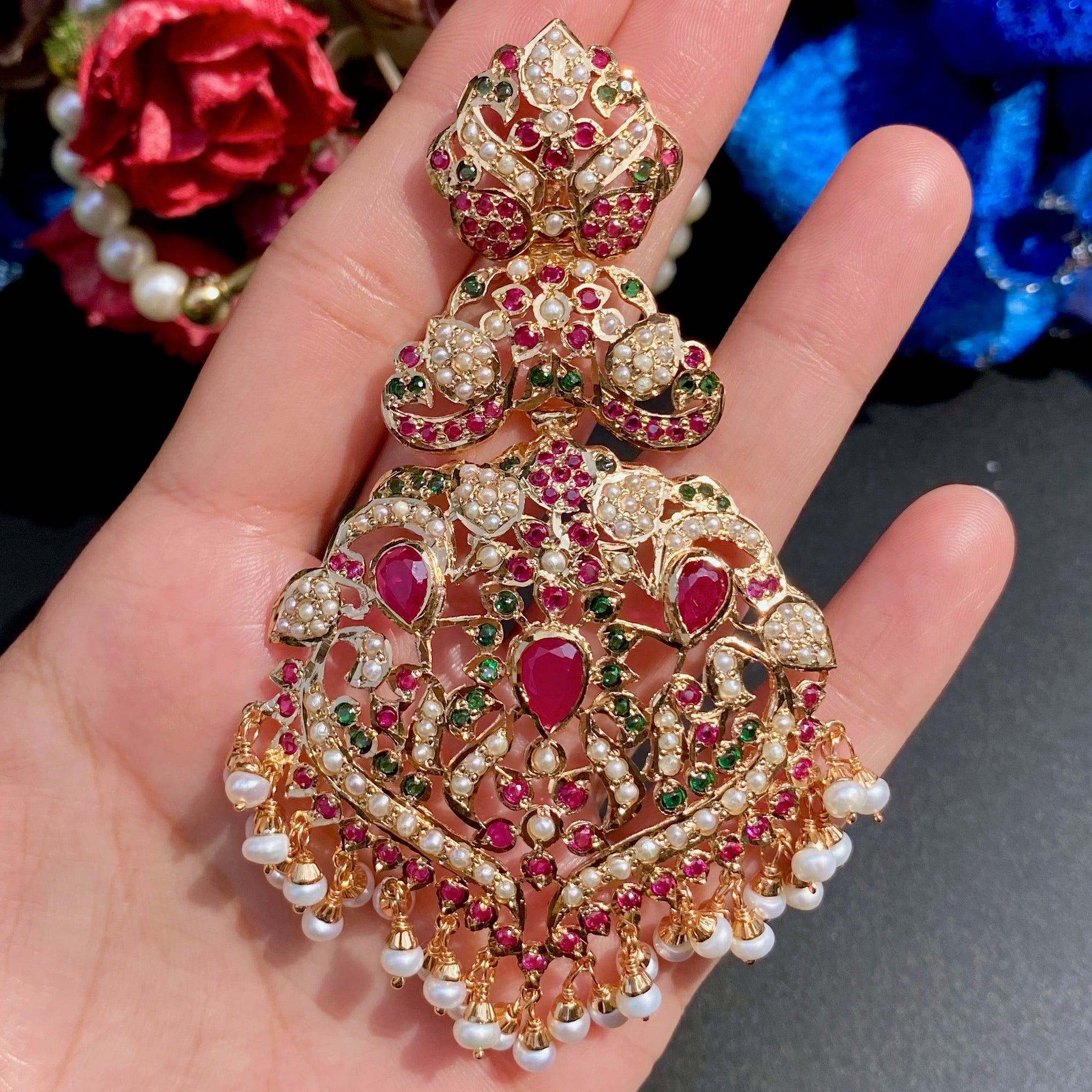 statement earrings gold plated