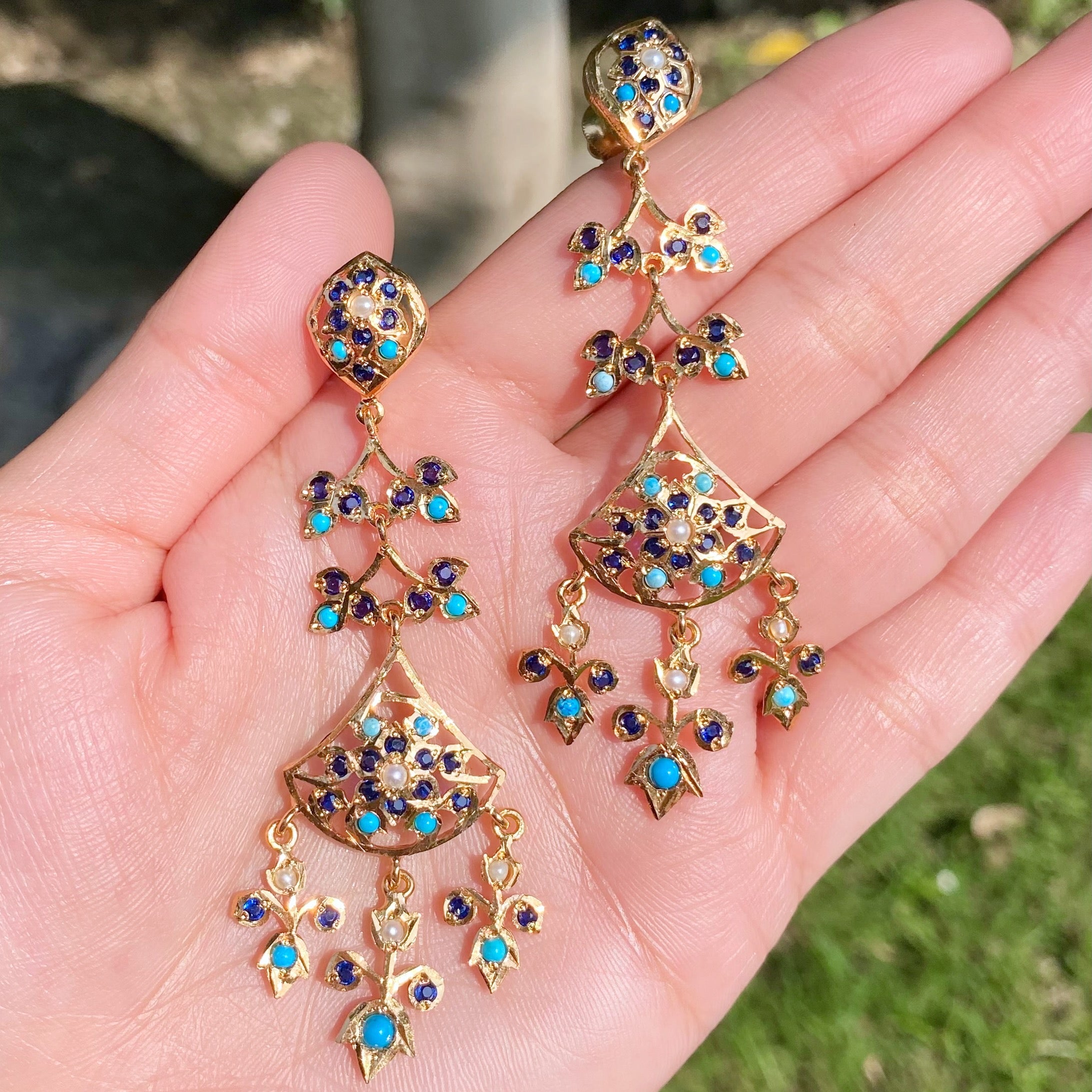 Gold Plated Jadau Earrings | Quality Artificial Jewelry BER 074