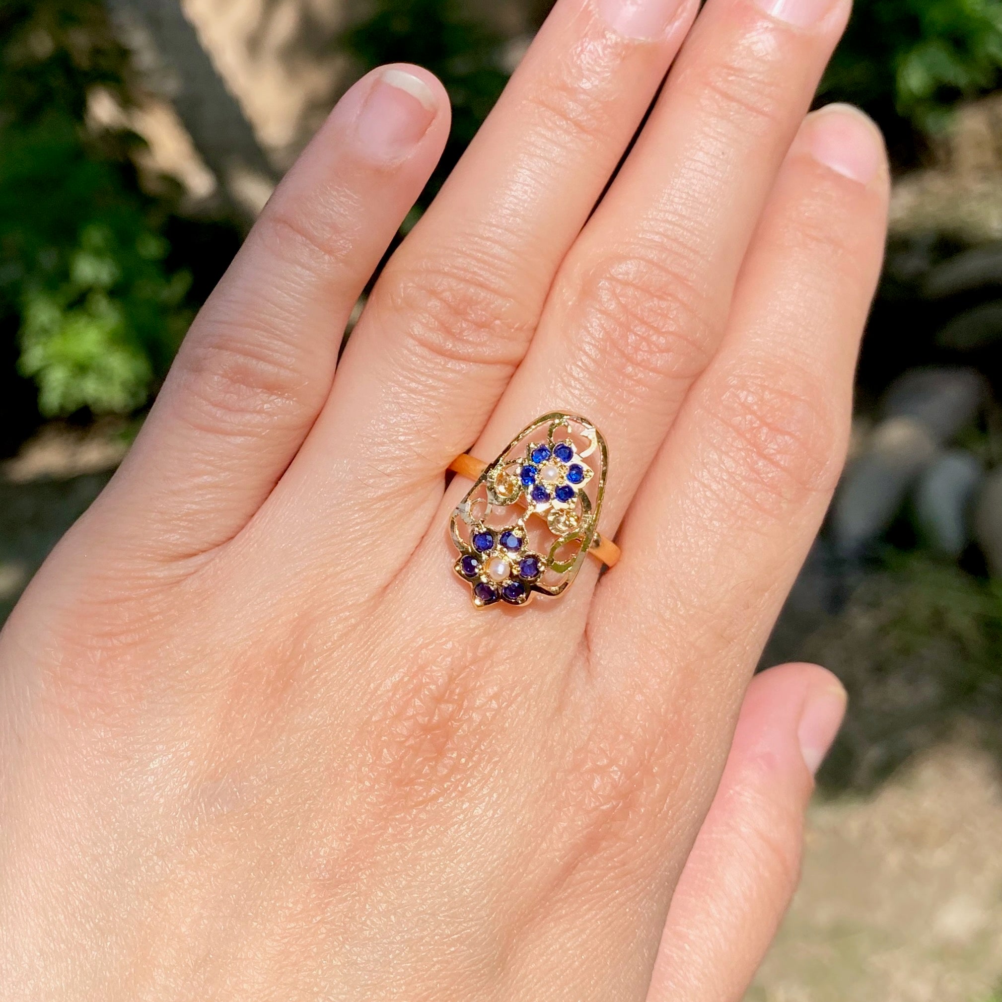 Small Gold Plated Jadau Ladies' Ring | Premium Artificial Jewelry  BLR 023