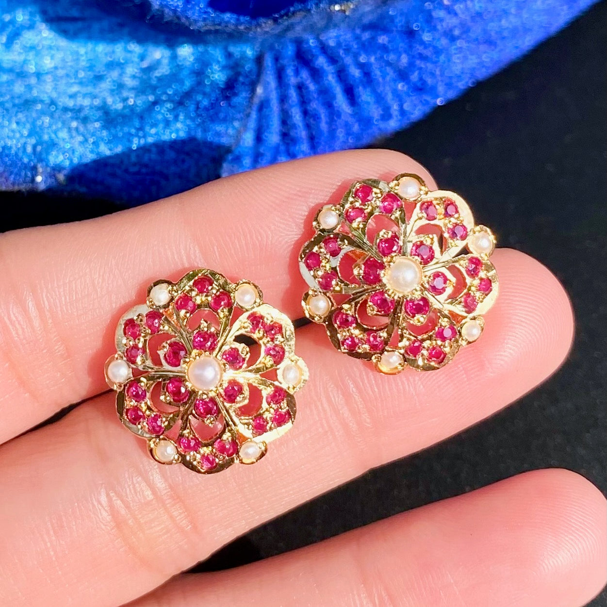 Gold Plated Jadau Tops | Premium Artificial Jewelry BER 080