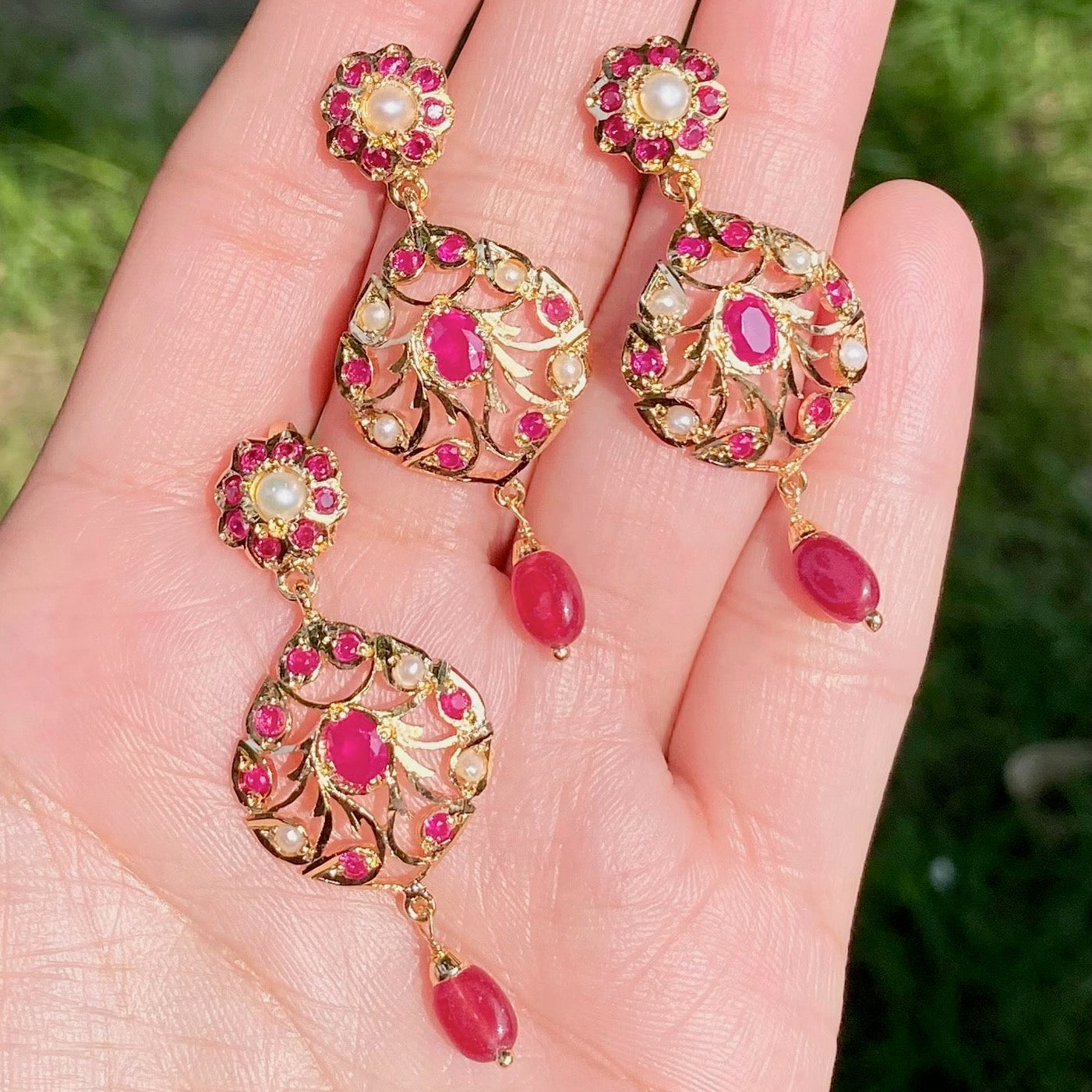 Gold Plated Jadau Pendant Set | Premium Immitation Jewelry  BPS 010