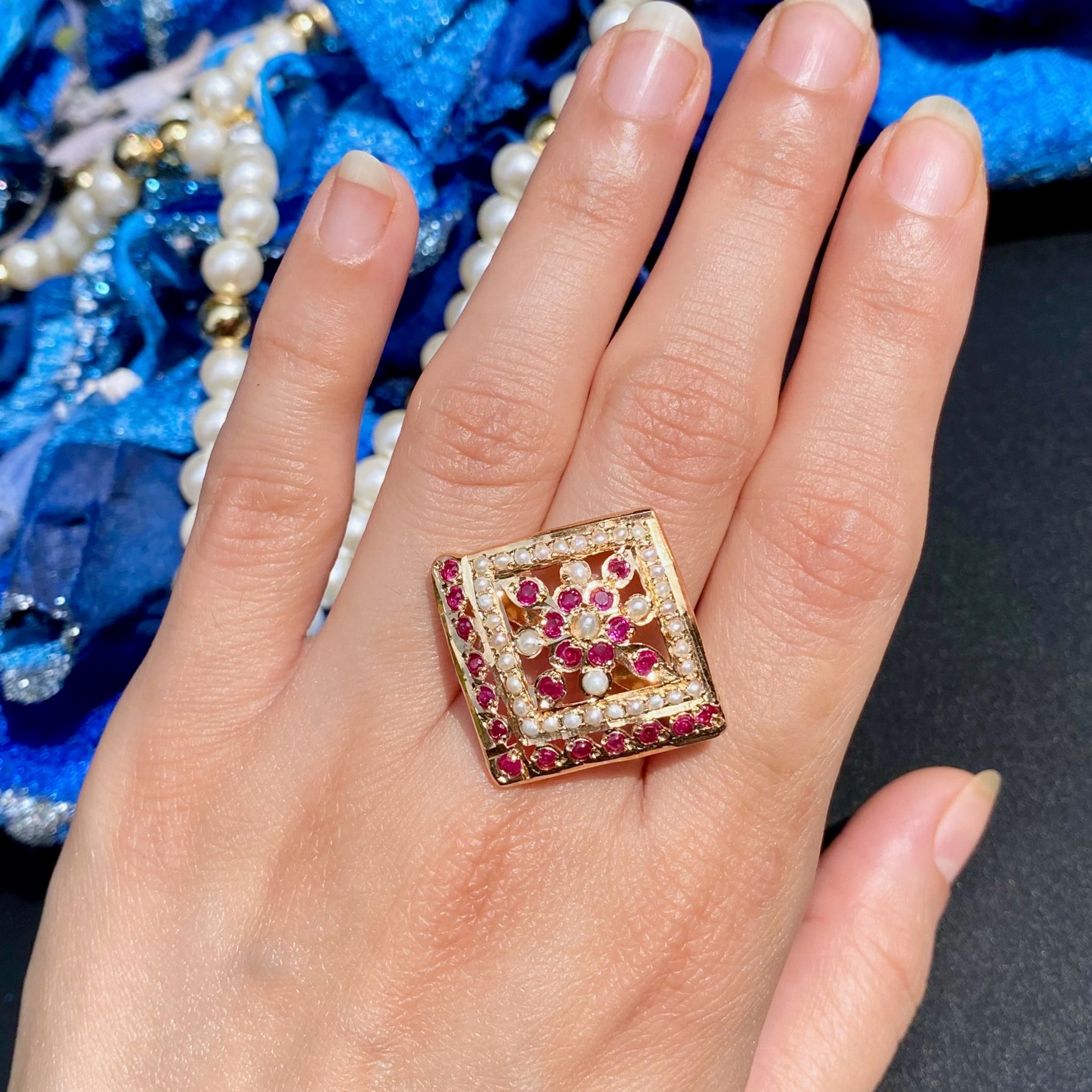 Ruby Pearl Ring | LR 033
