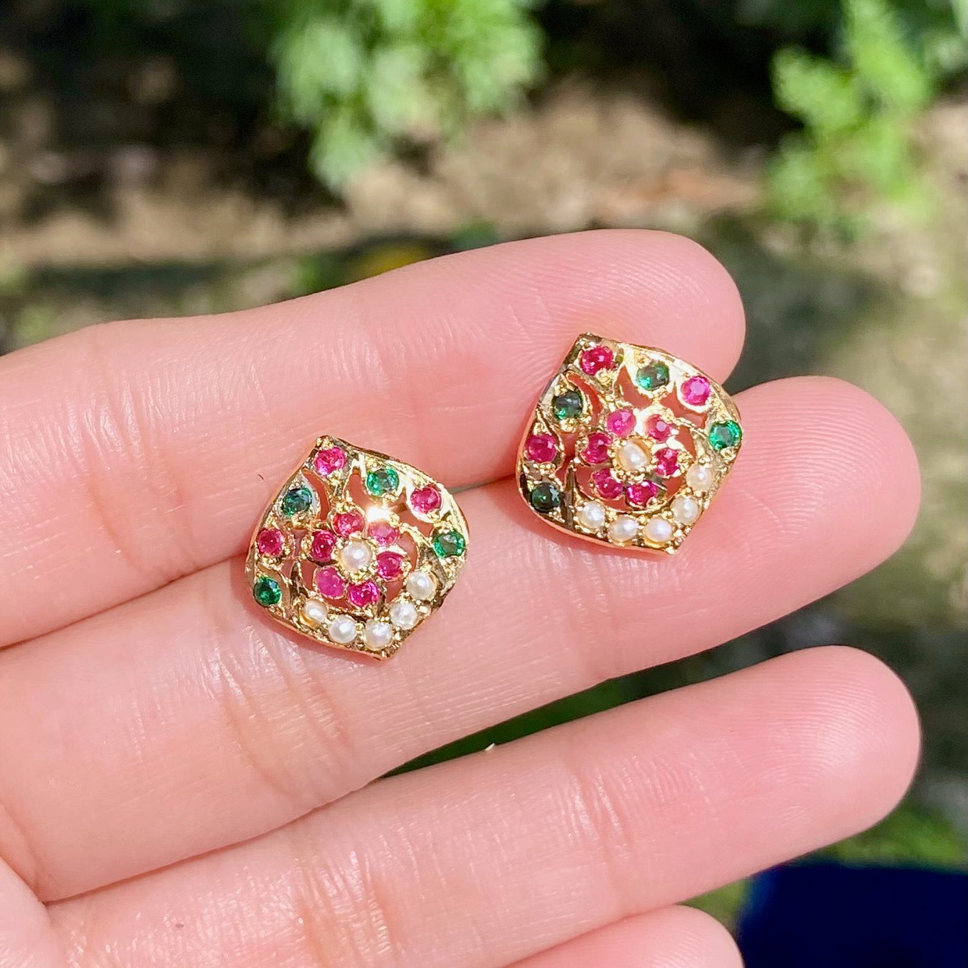 Immitation Hyderabadi Style Jadau Tops | Gold Plated on Brass BER 094