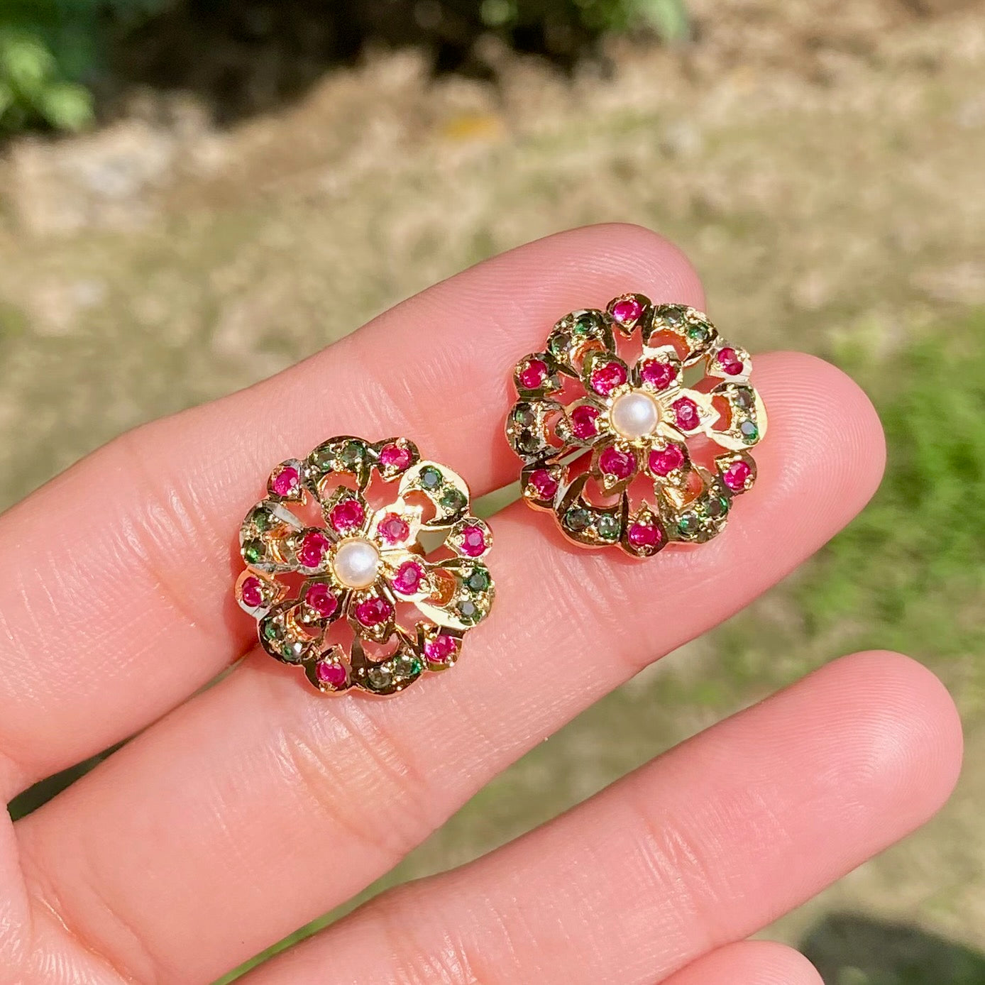 Immitation Hyderabadi Style Jadau Tops | Gold Plated on Mixed Metal BER 087