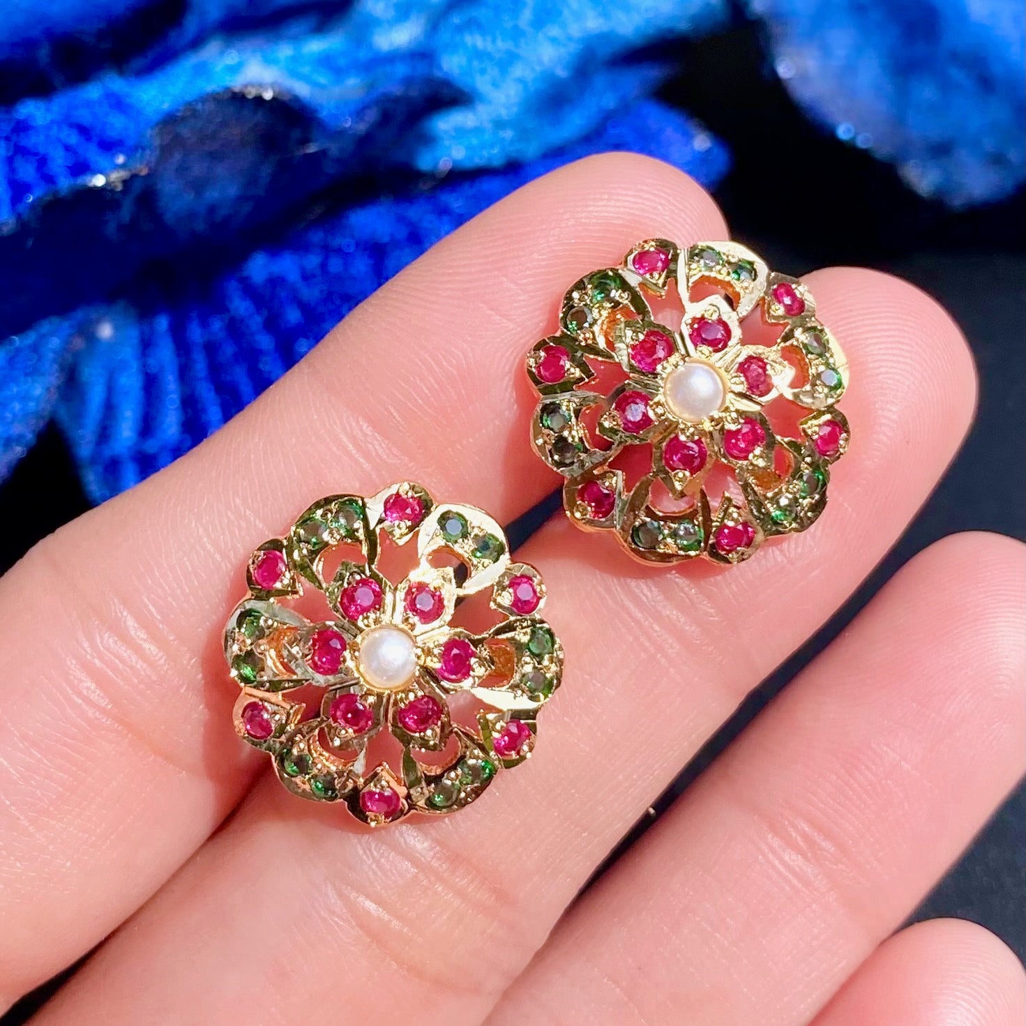 Immitation Hyderabadi Style Jadau Tops | Gold Plated on Mixed Metal BER 087