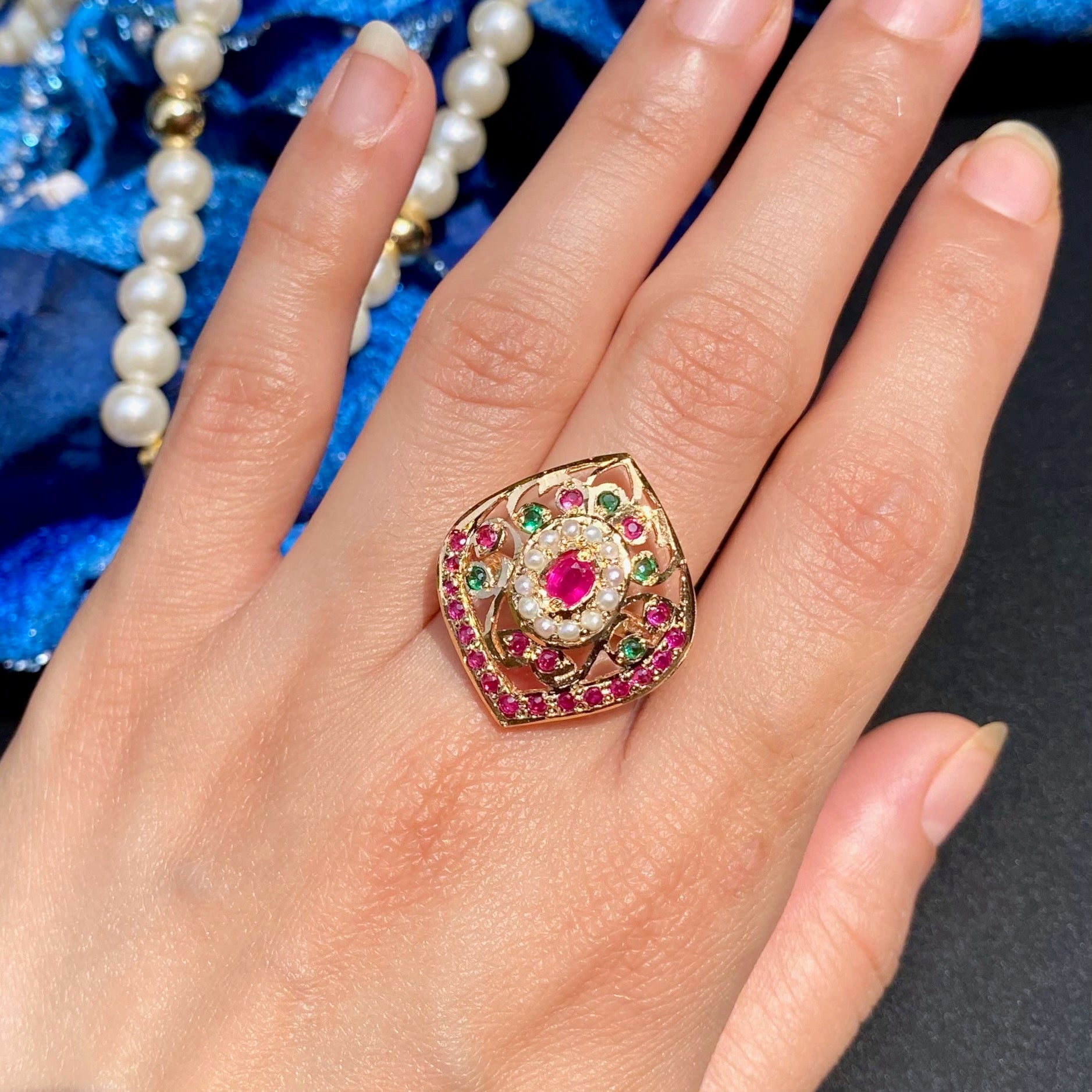 ruby jadau ring