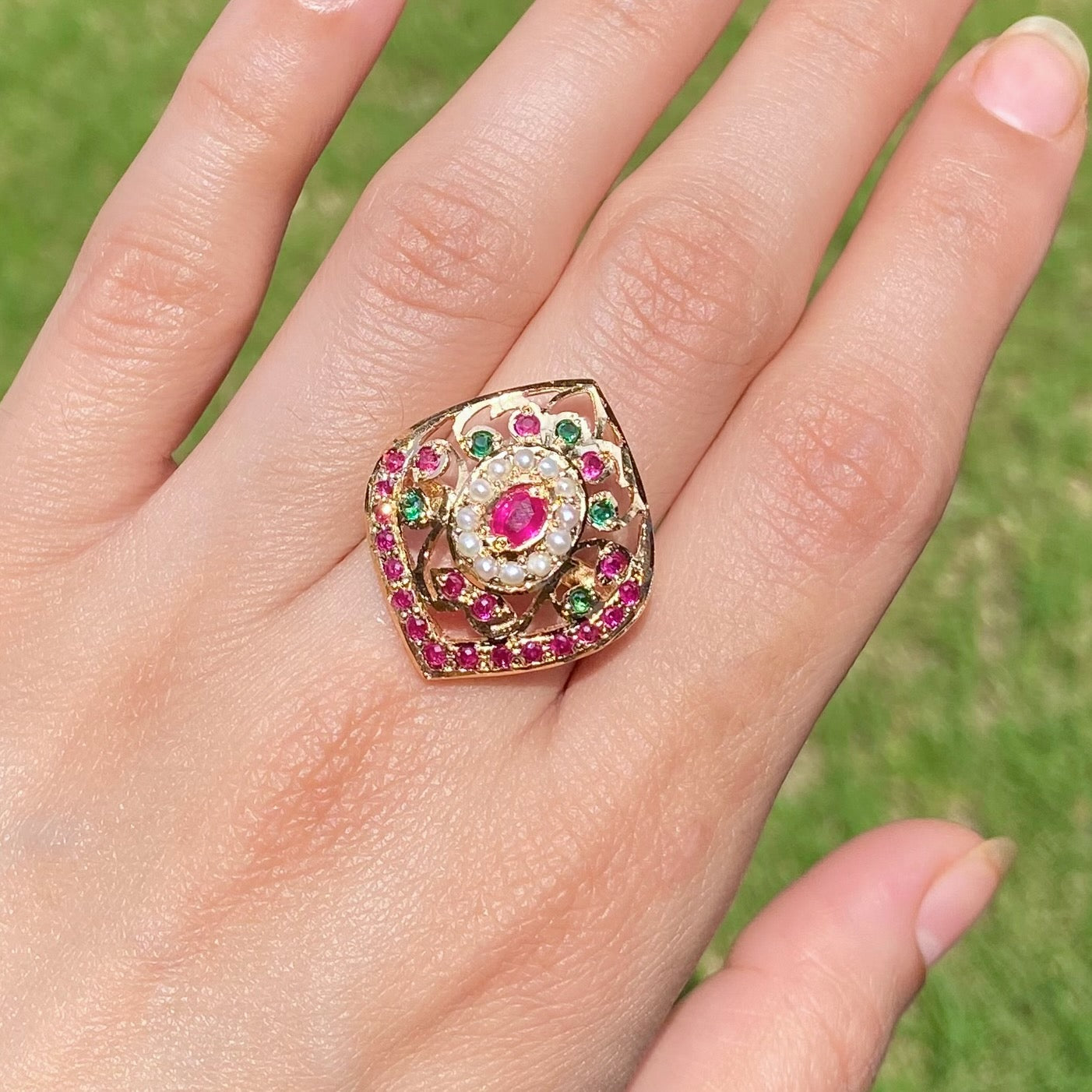 ruby jadau ring