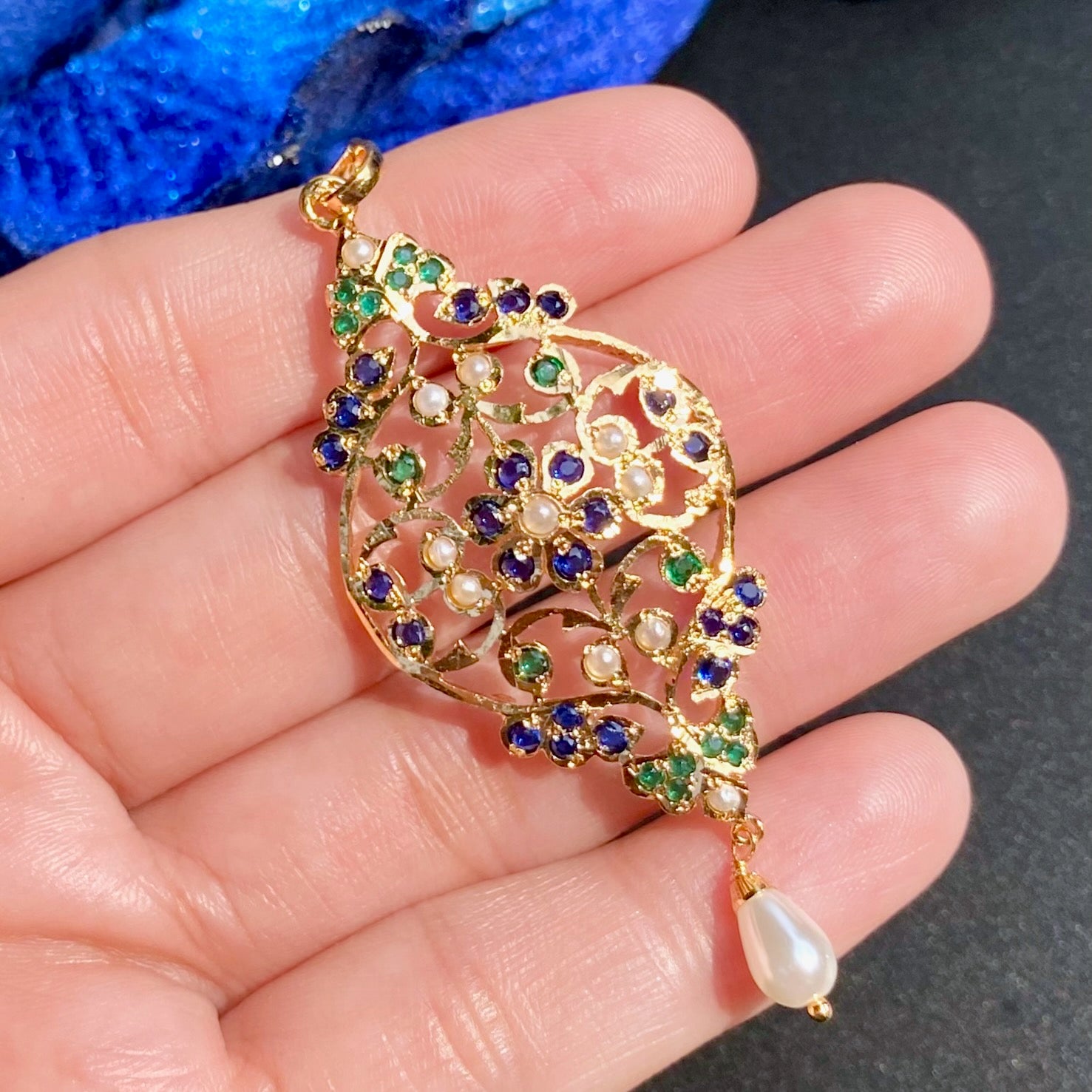 Gold Plated Jadau Locket Set | Premium Artificial Jewelry  BPS 006