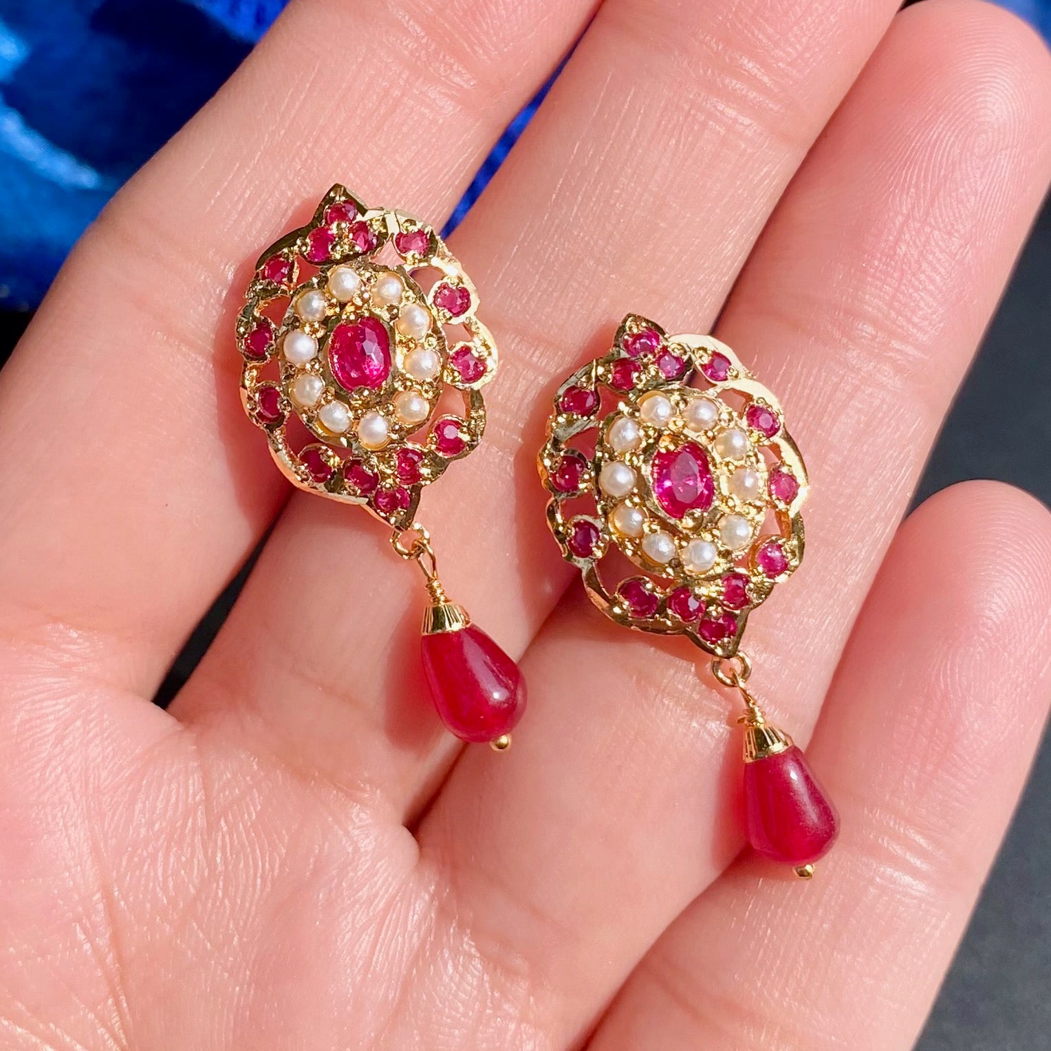 Gold Plated Jadau Locket Set | Premium Artificial Jewelry on Mixed Metal BPS 008