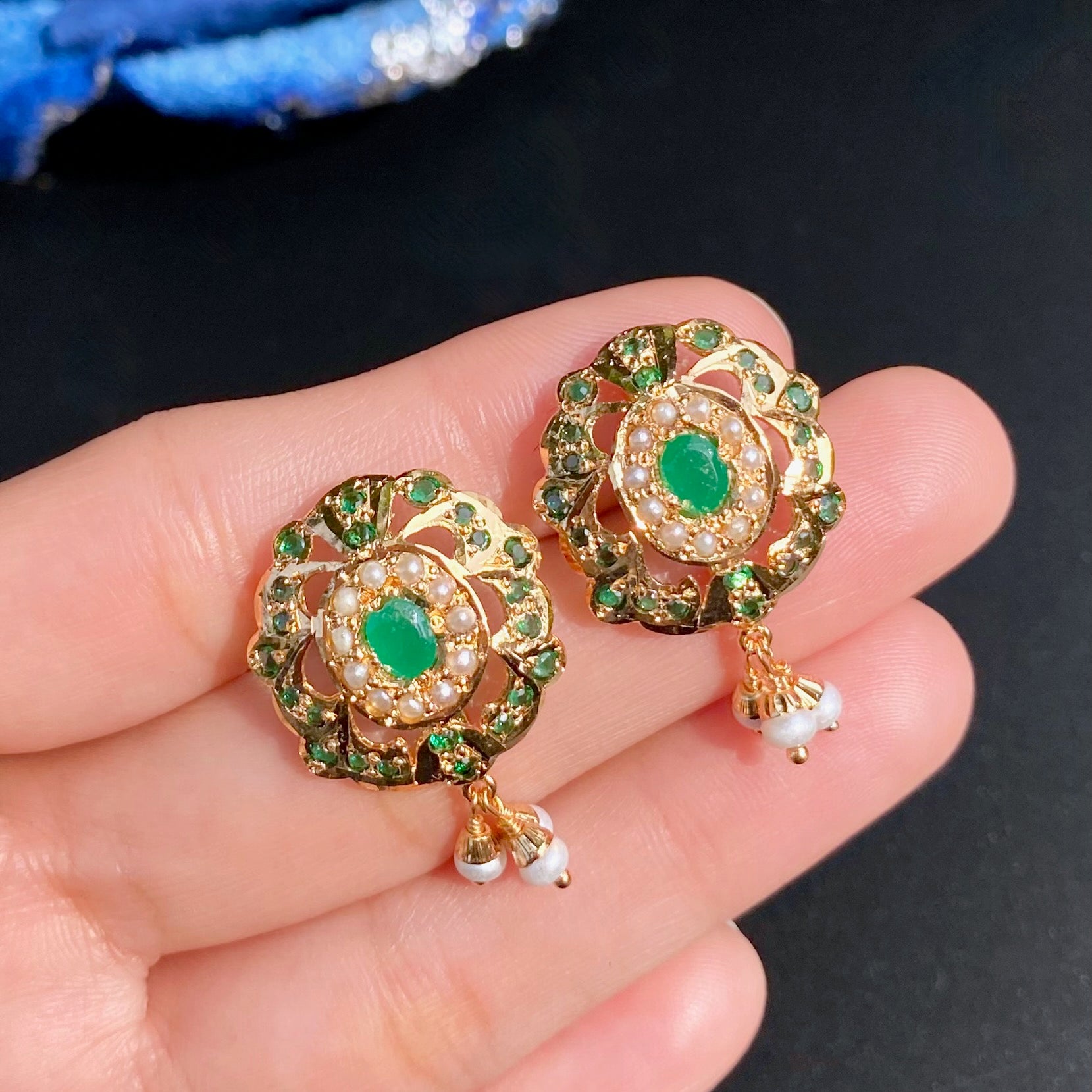 Exquisite Jadau Tops for Girls | Gold Plated on Mixed Metal Base BER 111