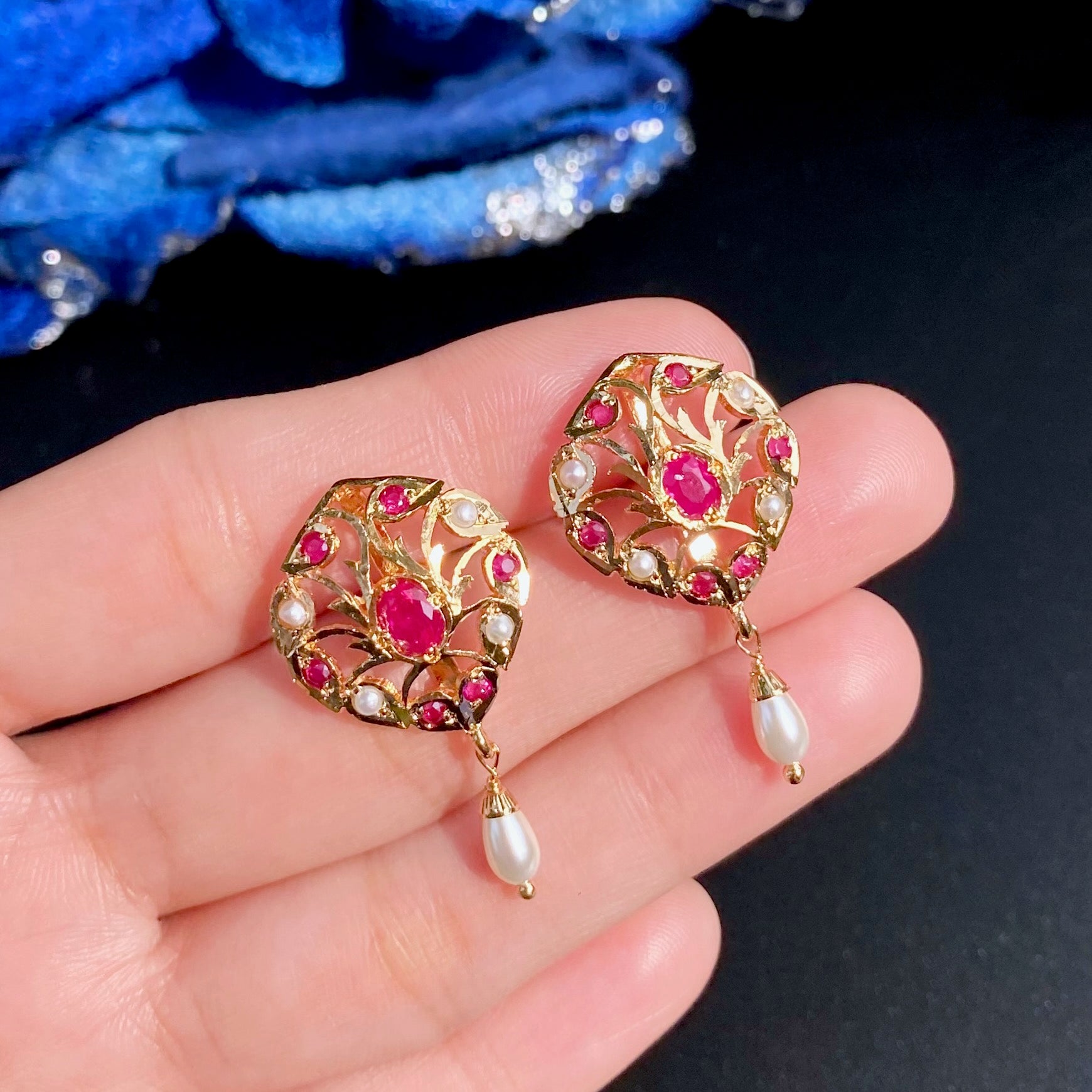 Exquisite Jadau Tops For Girls | Gold Plated on Mixed Metal Base BER 096B