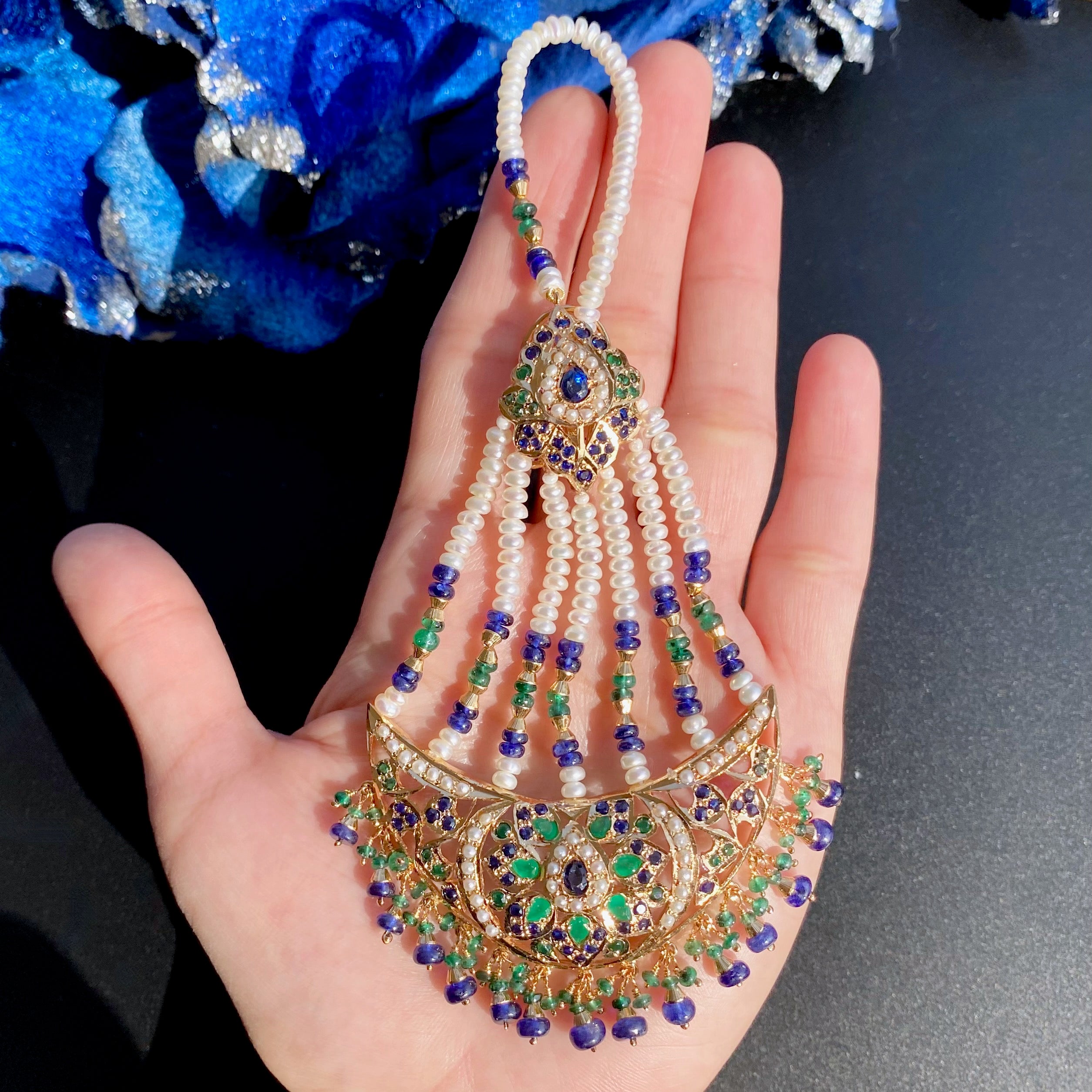 Royal Jhoomer Styled Jadau Earrings | Gold Plated on Silver with Premium Stones ER 641