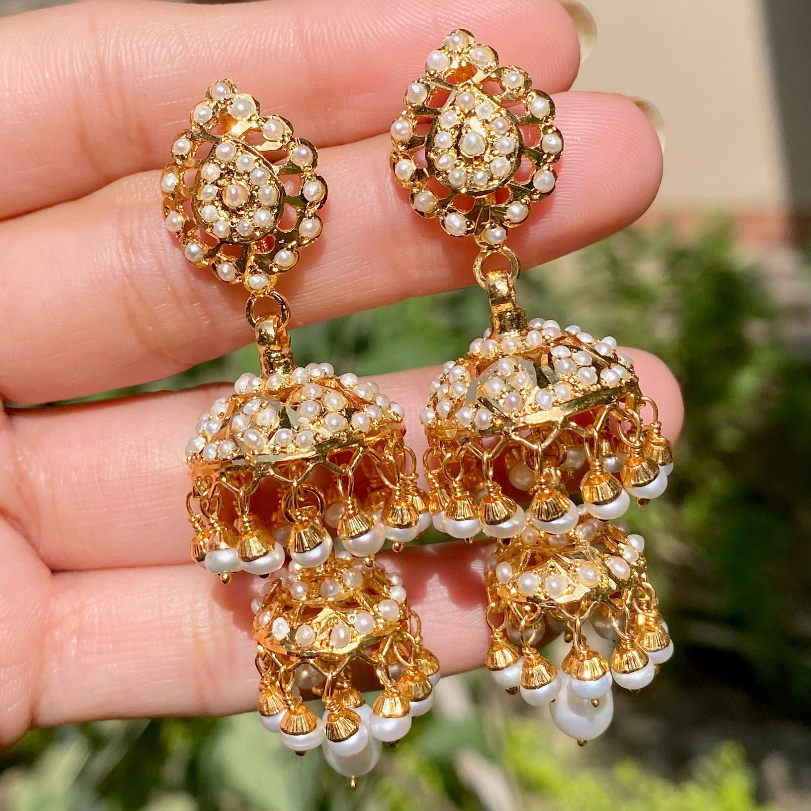hyderabadi double jhumka