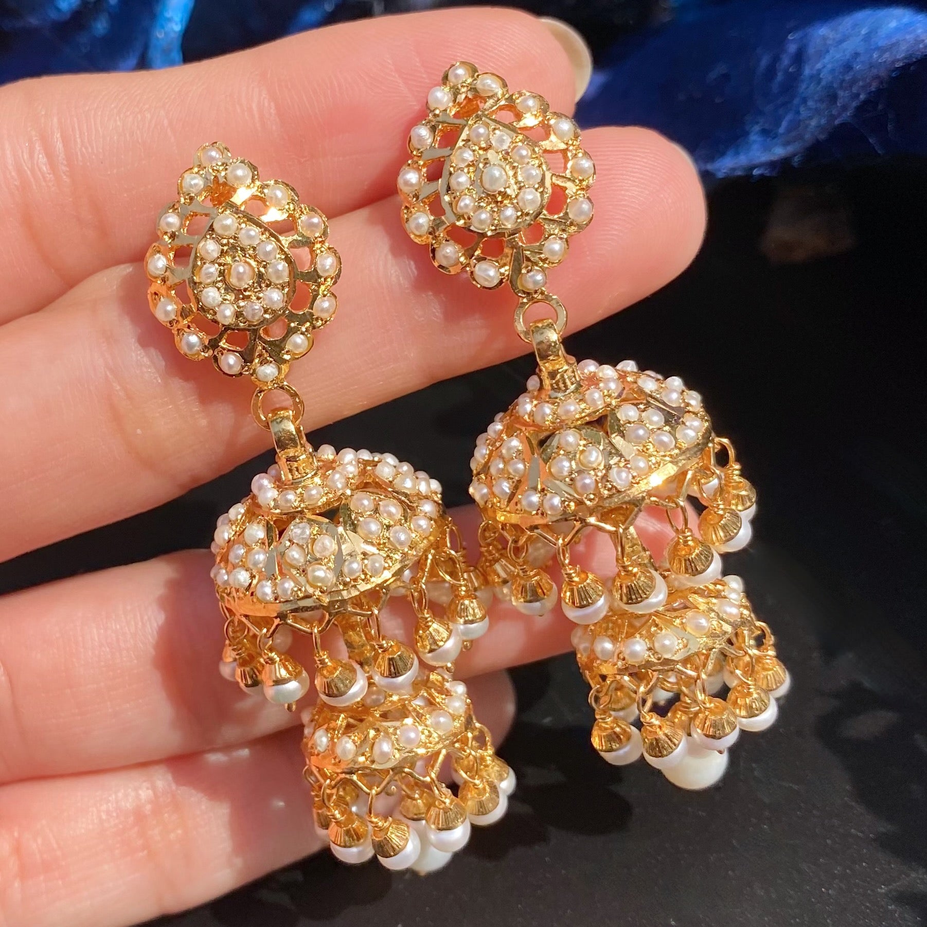hyderabadi double jhumka