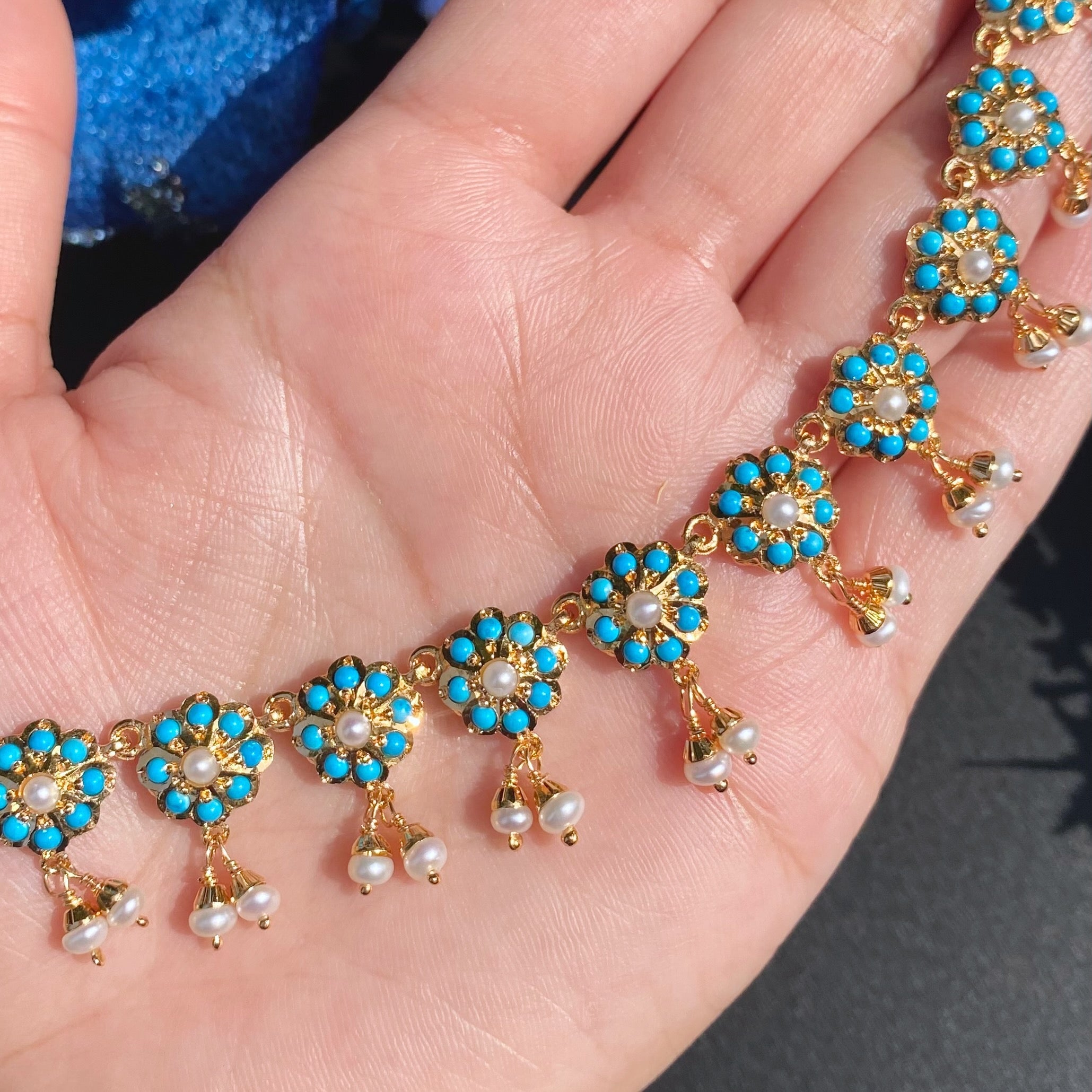 firoza necklace set jadau