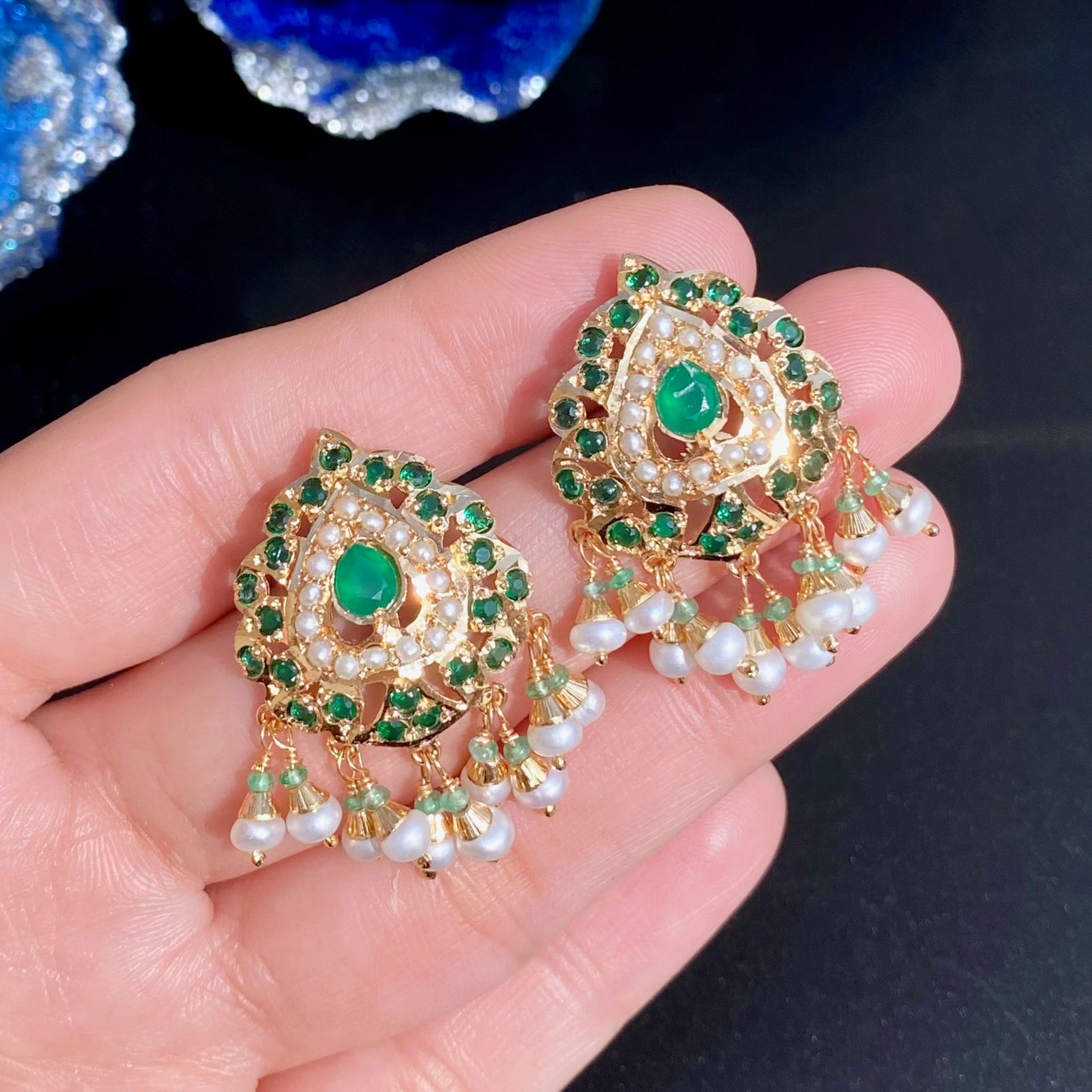 Cute Jadau Chain Necklace Set | Gold Plated on 925 Silver NS 445