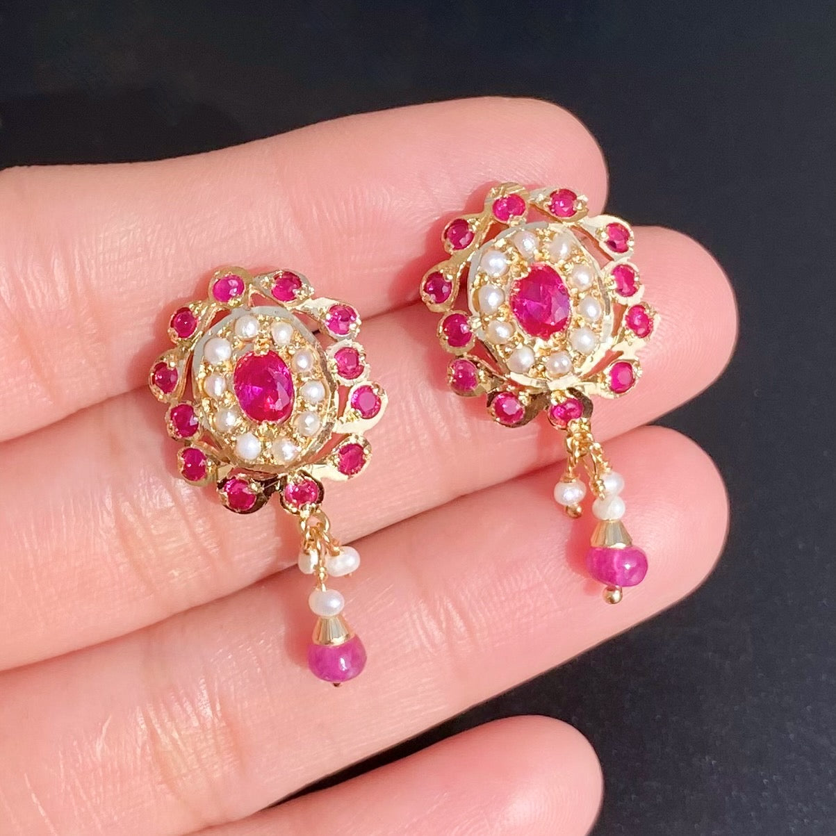 Dainty Jadau Chain Necklace Set | Gold Plated on 925 Silver NS 446