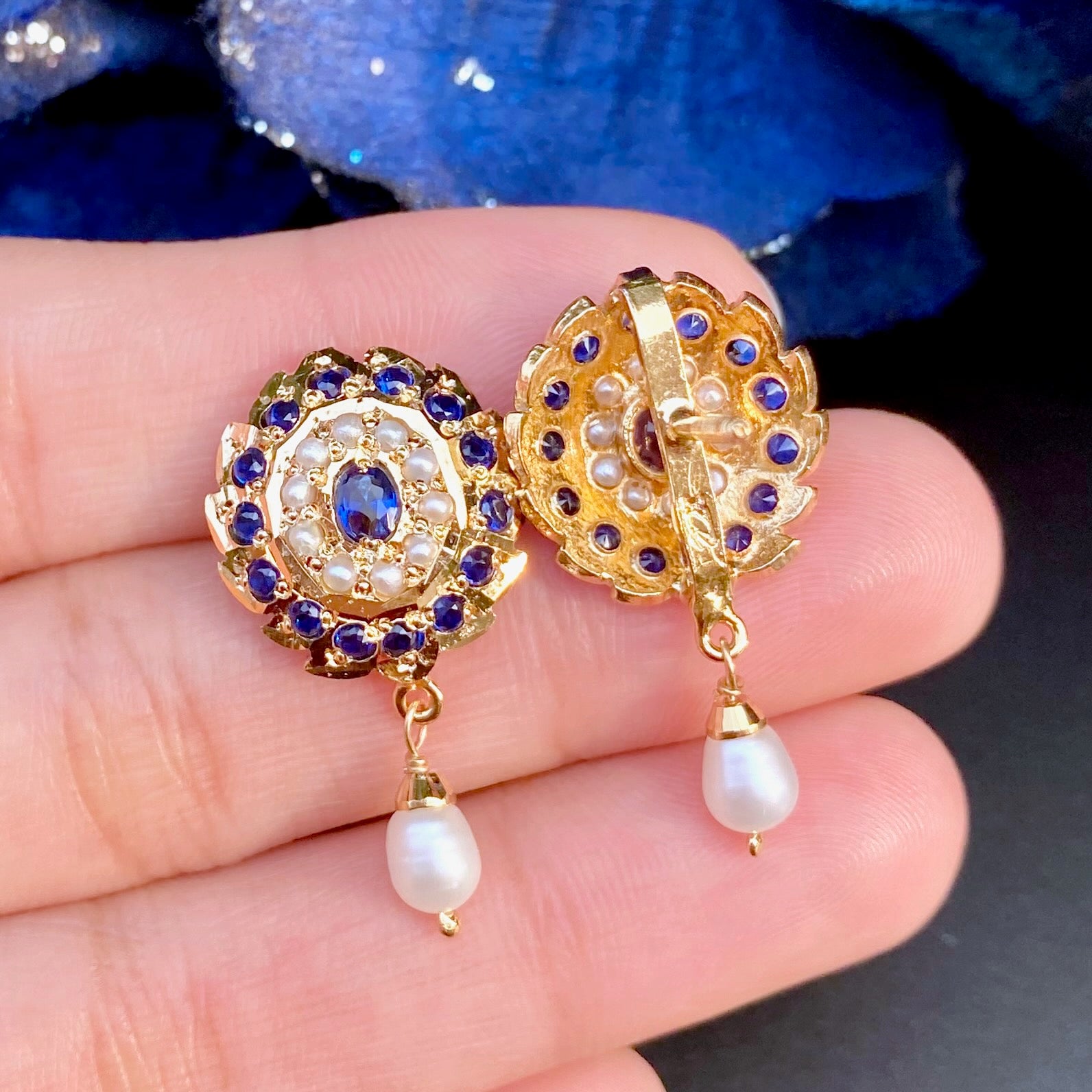 gold plated 925 silver earrings