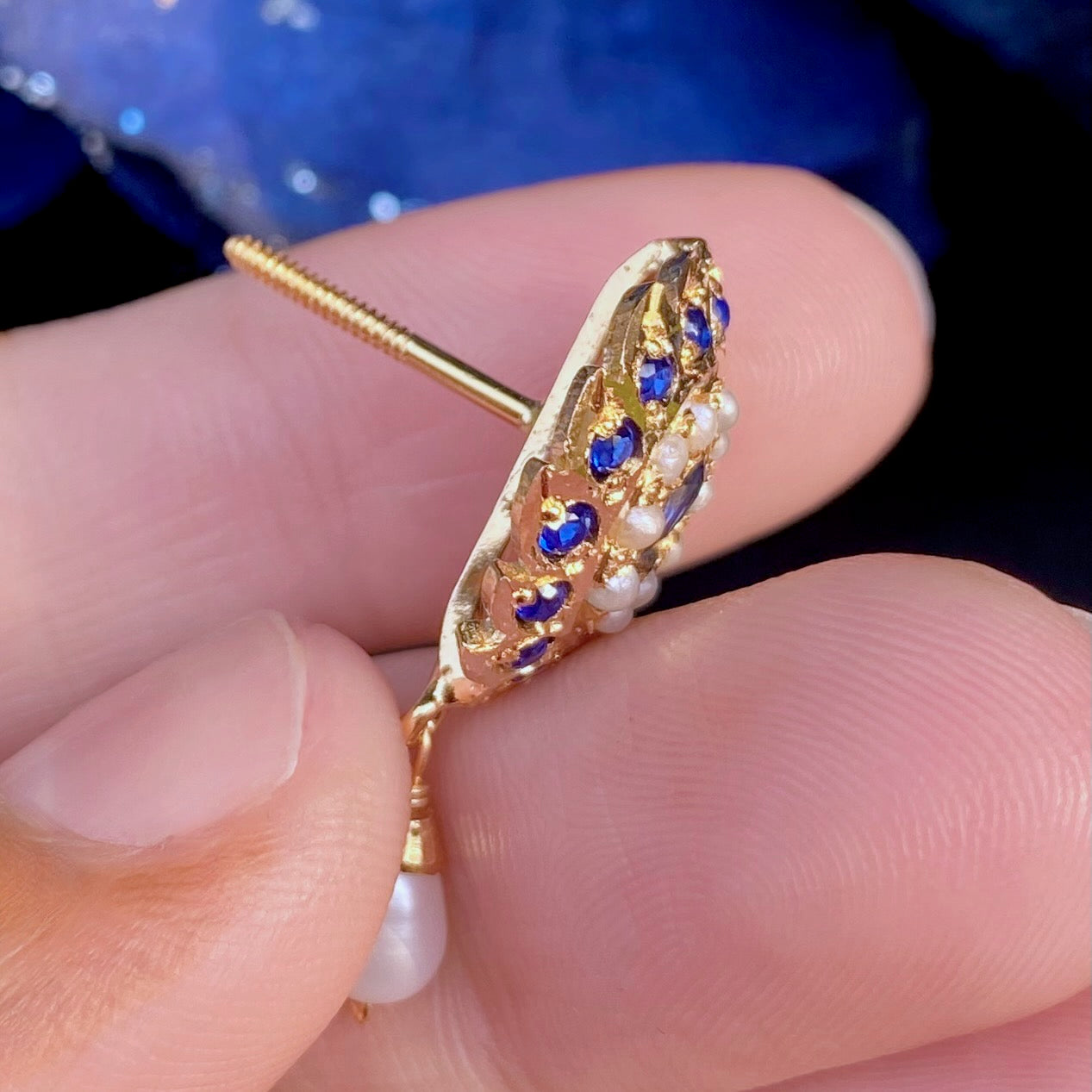 gold plated 925 silver earrings