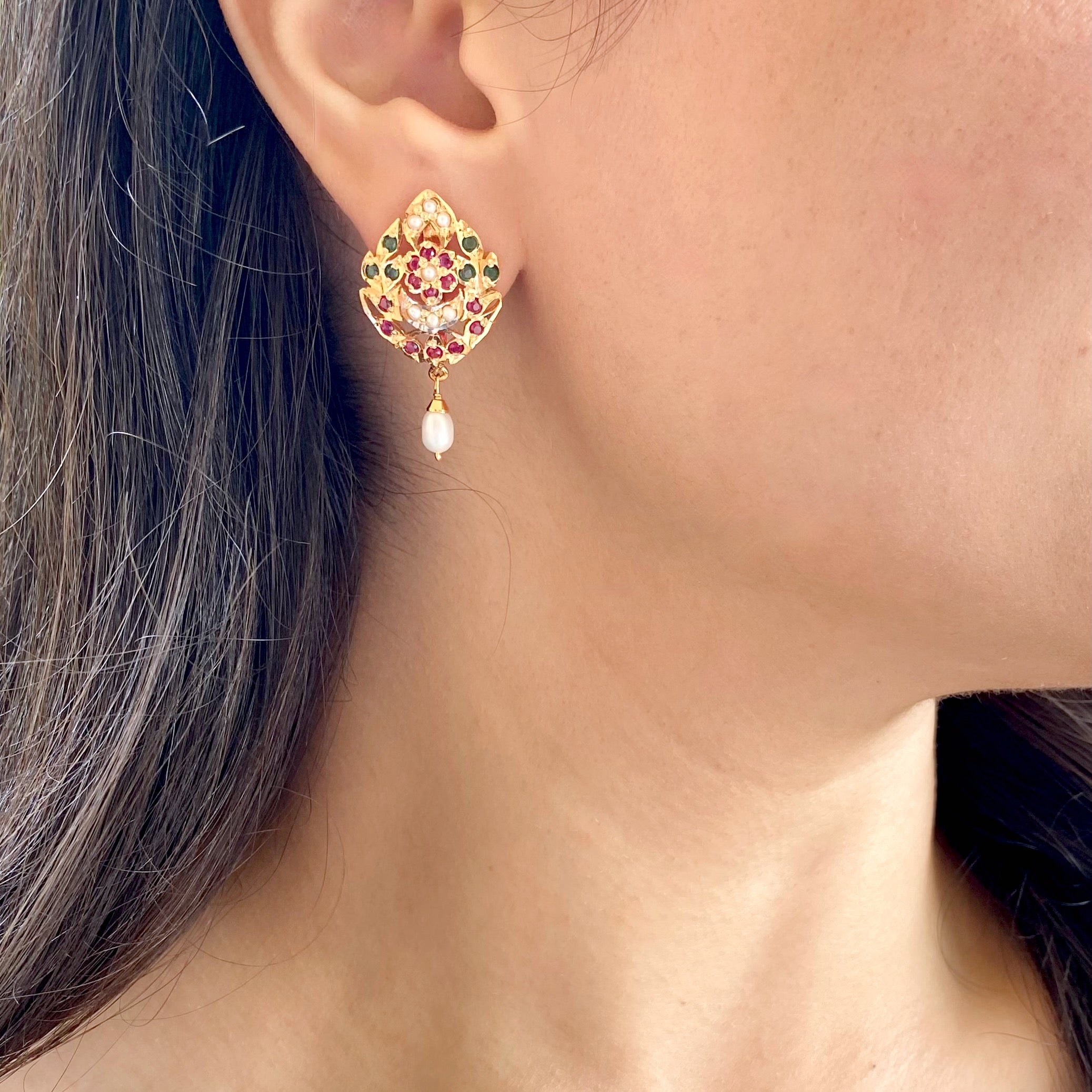 gold plated stud earrings