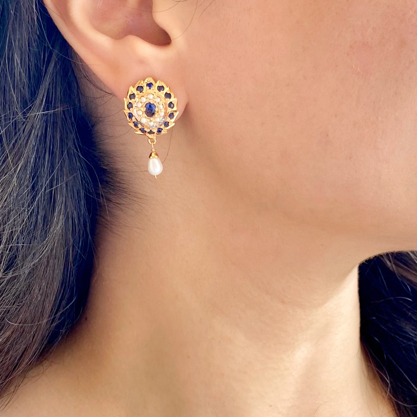 gold plated 925 silver earrings