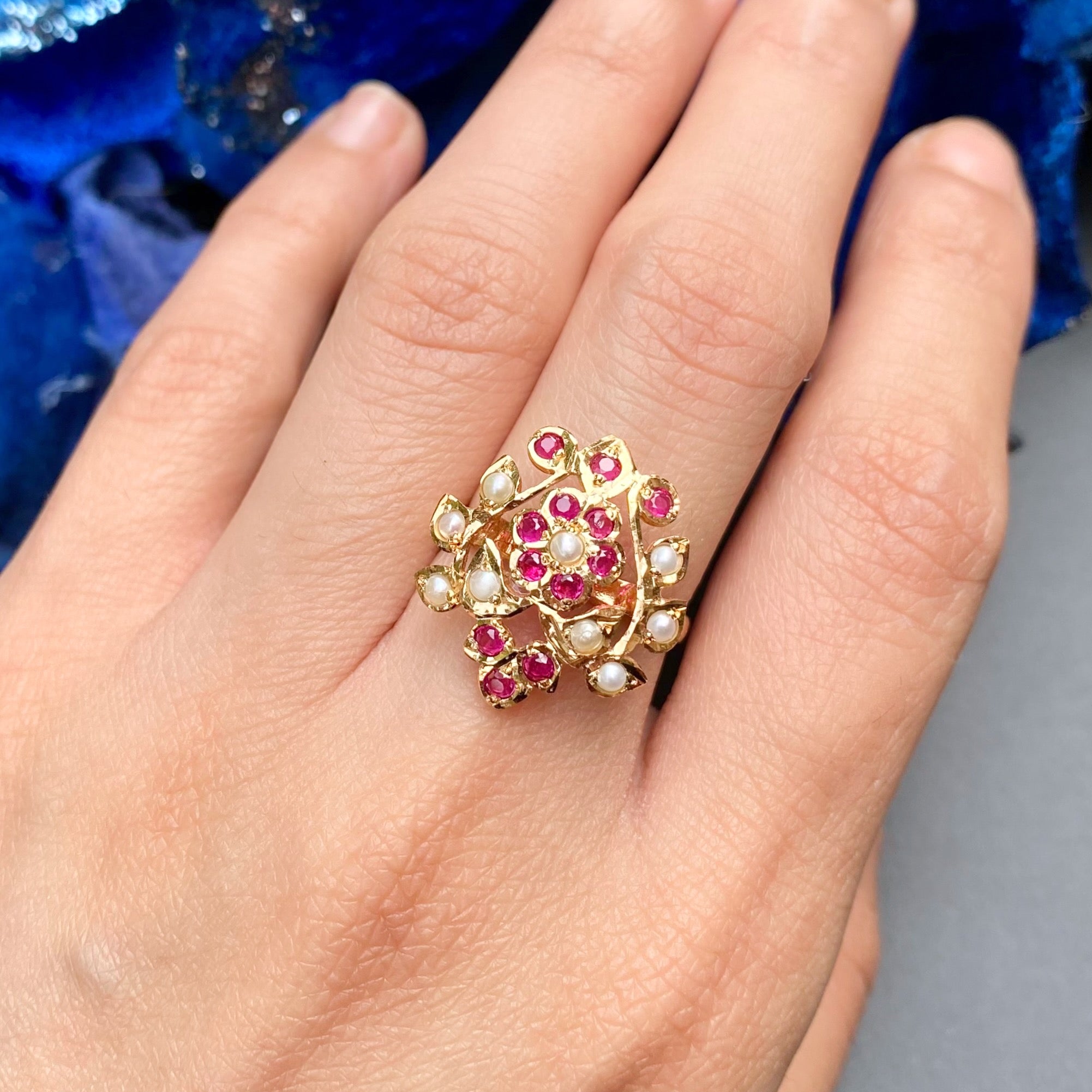 Jadau Ring For Girls | Gold Plated on Silver Jewelry For Gifting LR 073