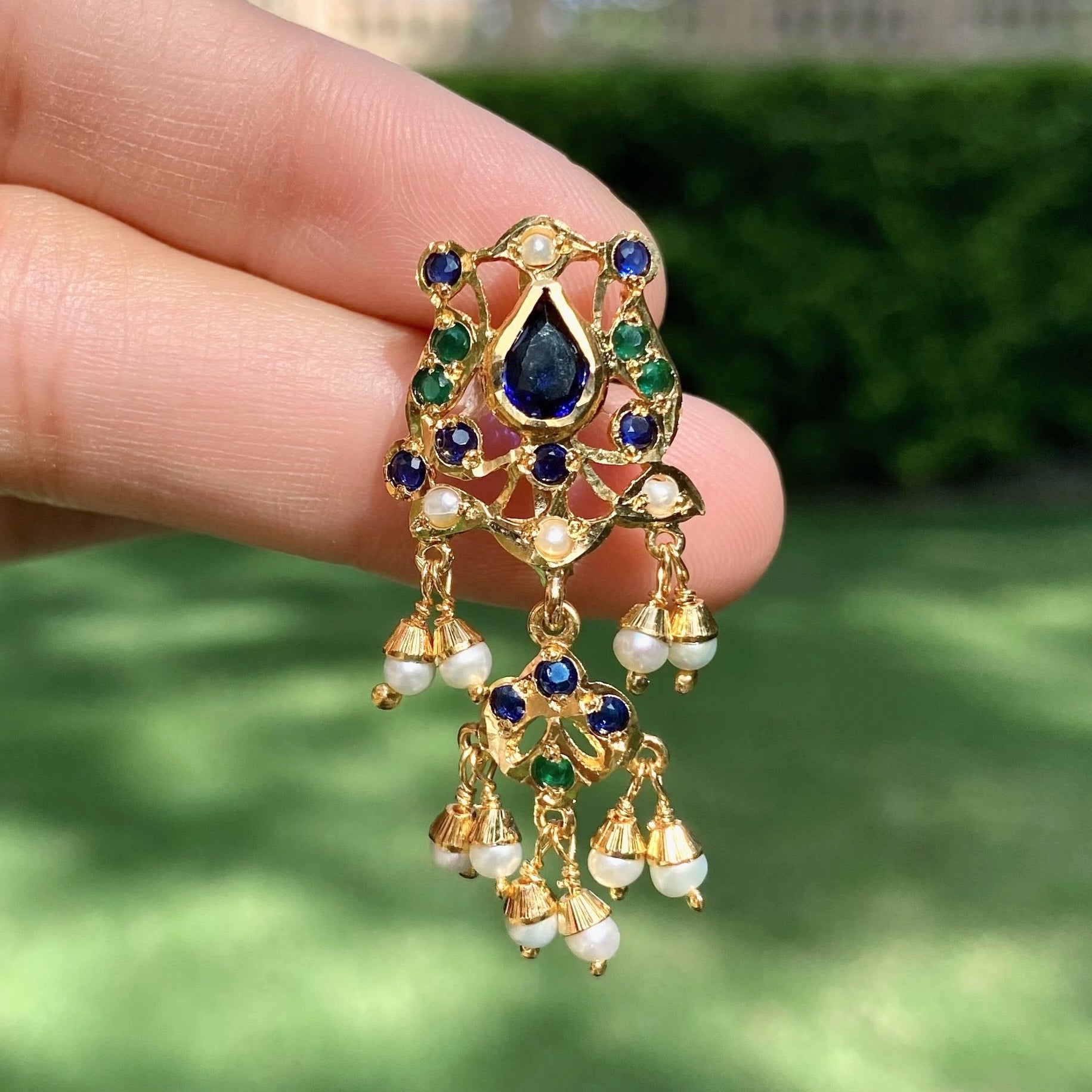 Exquisite Gold Plated Silver Earrings | Handcrafted Traditional Indian Jewelry ER 700