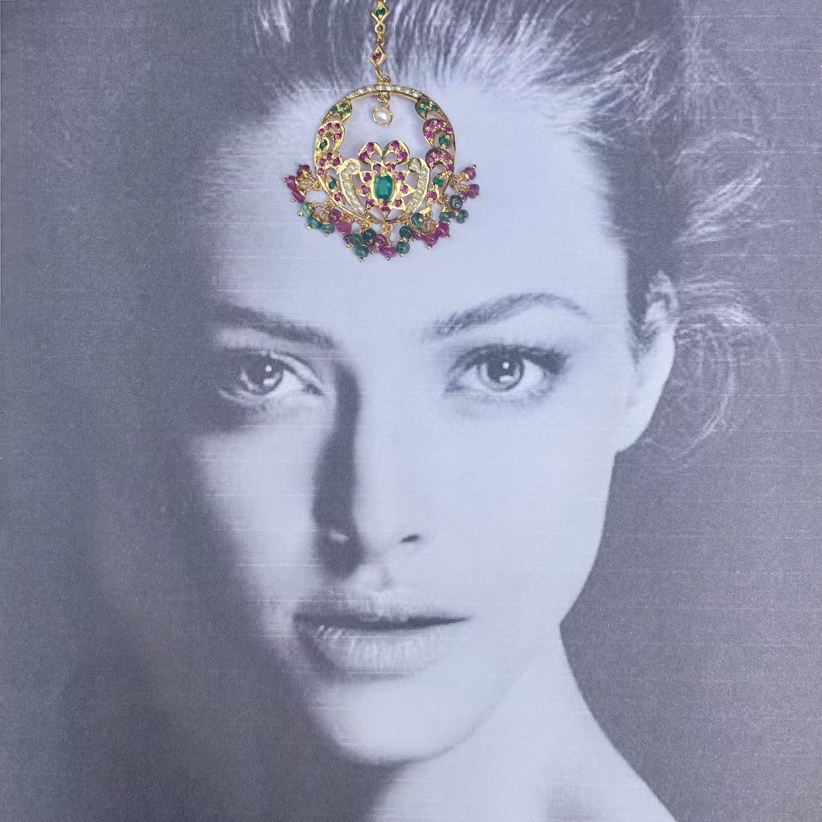 designer jadau maang tikka