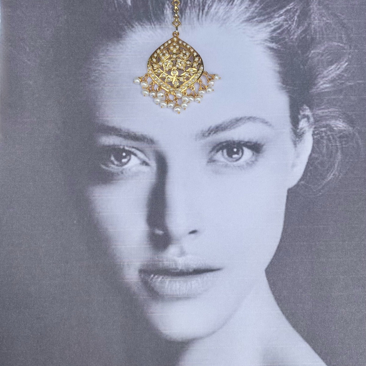 gold plated pearl tikka