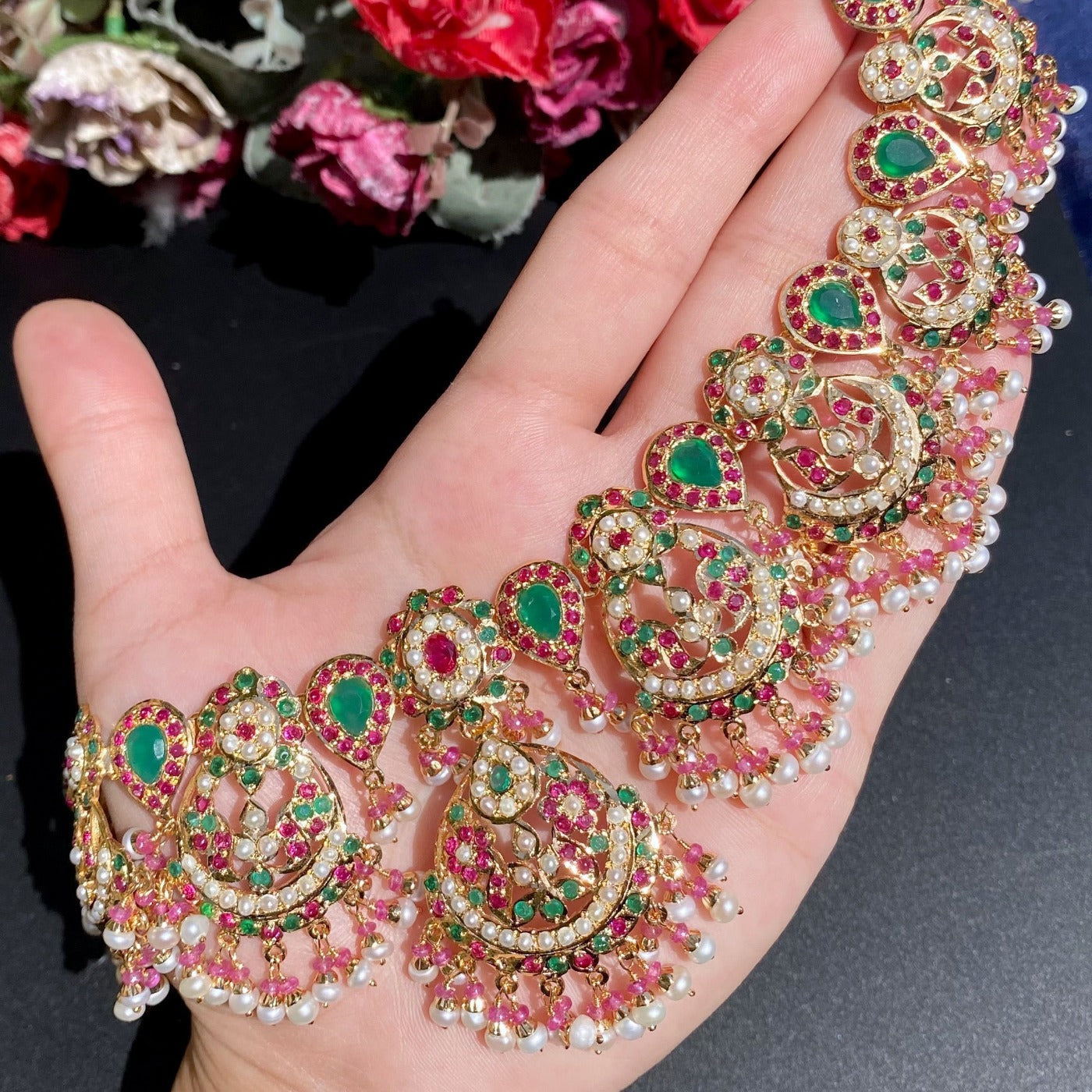 bridal jewelry set to pair with lehenga