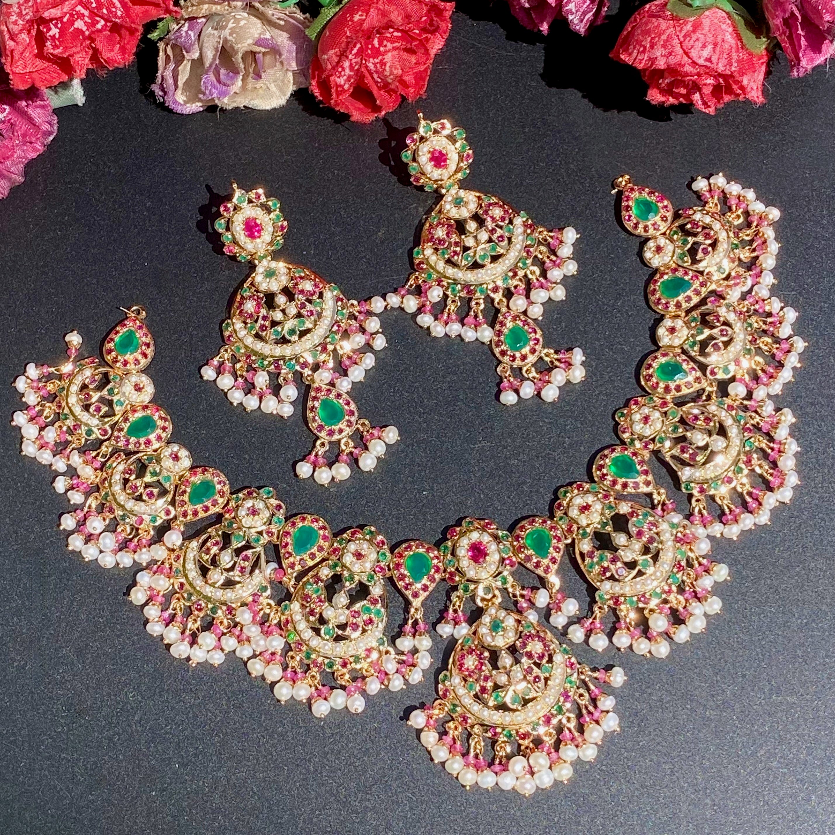 bridal jewelry set to pair with lehenga
