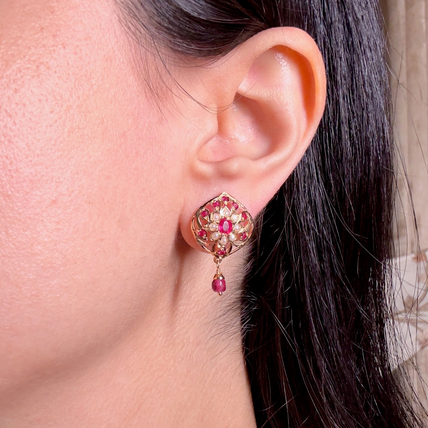 cute ruby studs