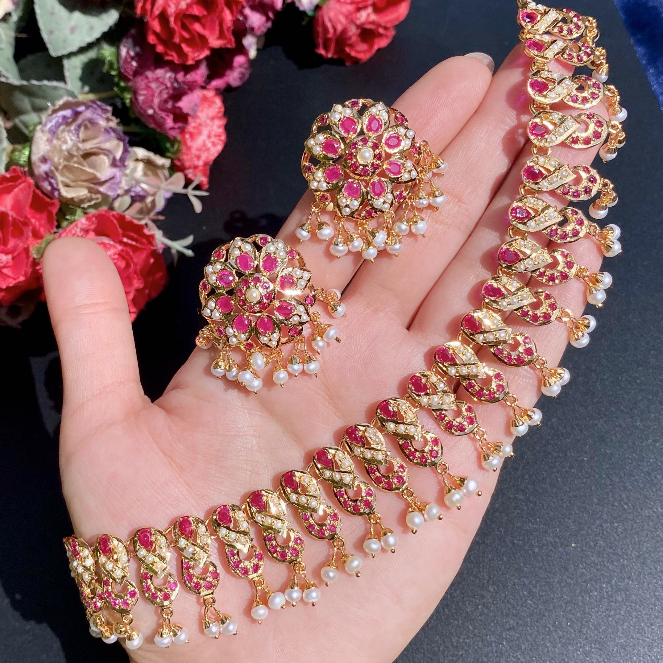 fashion hyderabadi necklace set