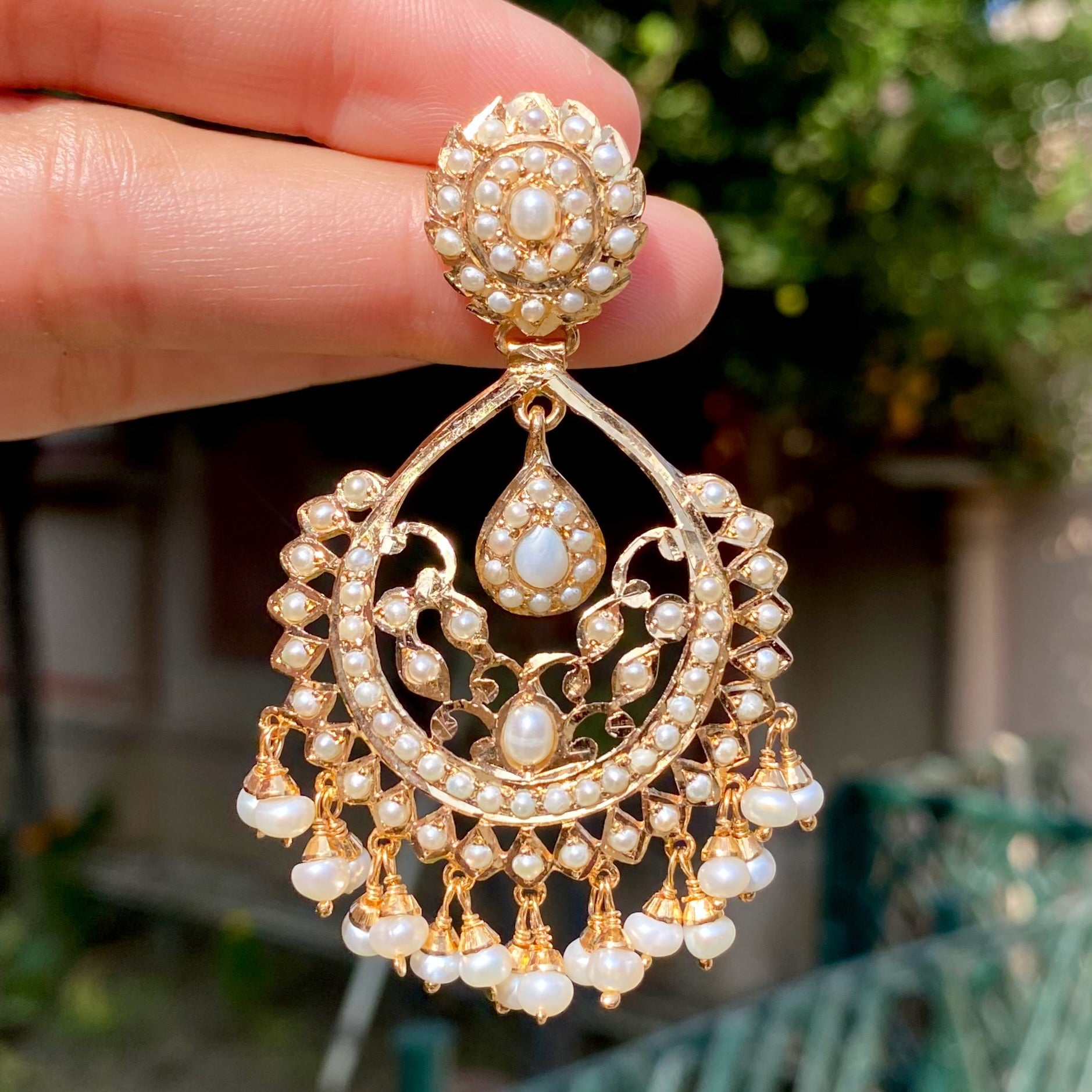 ethnic chandbalis freshwater pearls