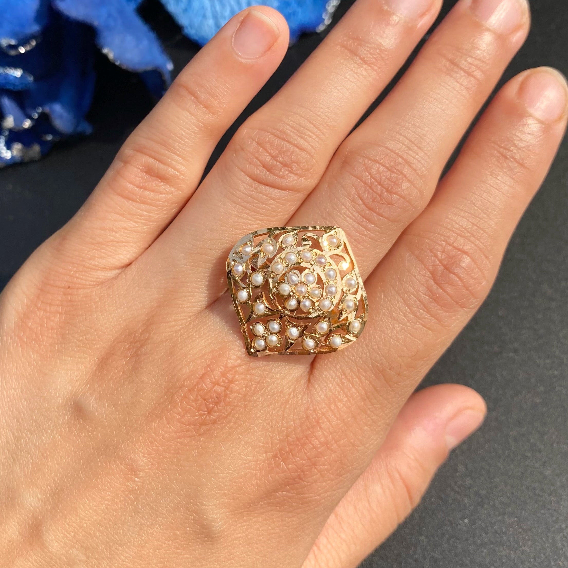 Pearl Statement Jadau Ring | LR 117