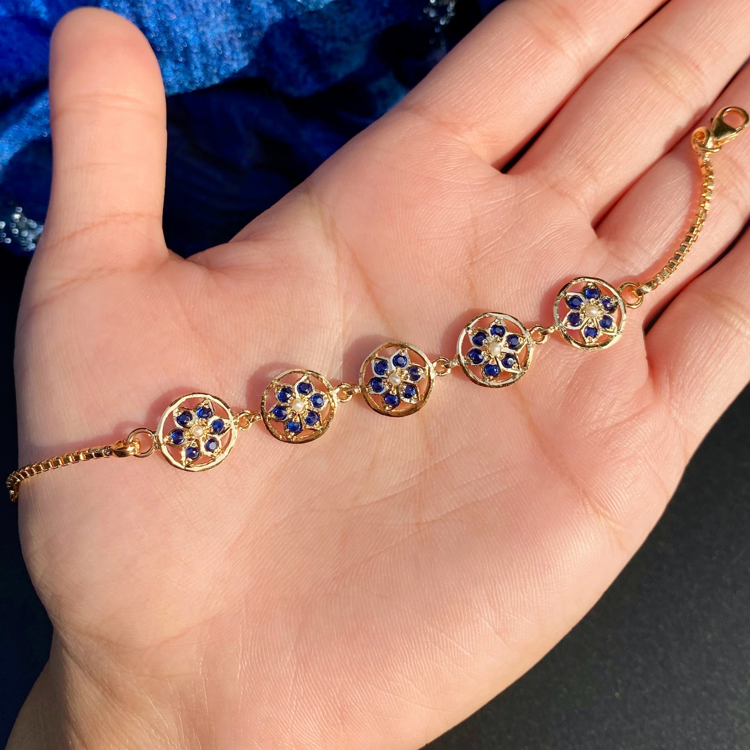 sapphire stackable bracelet