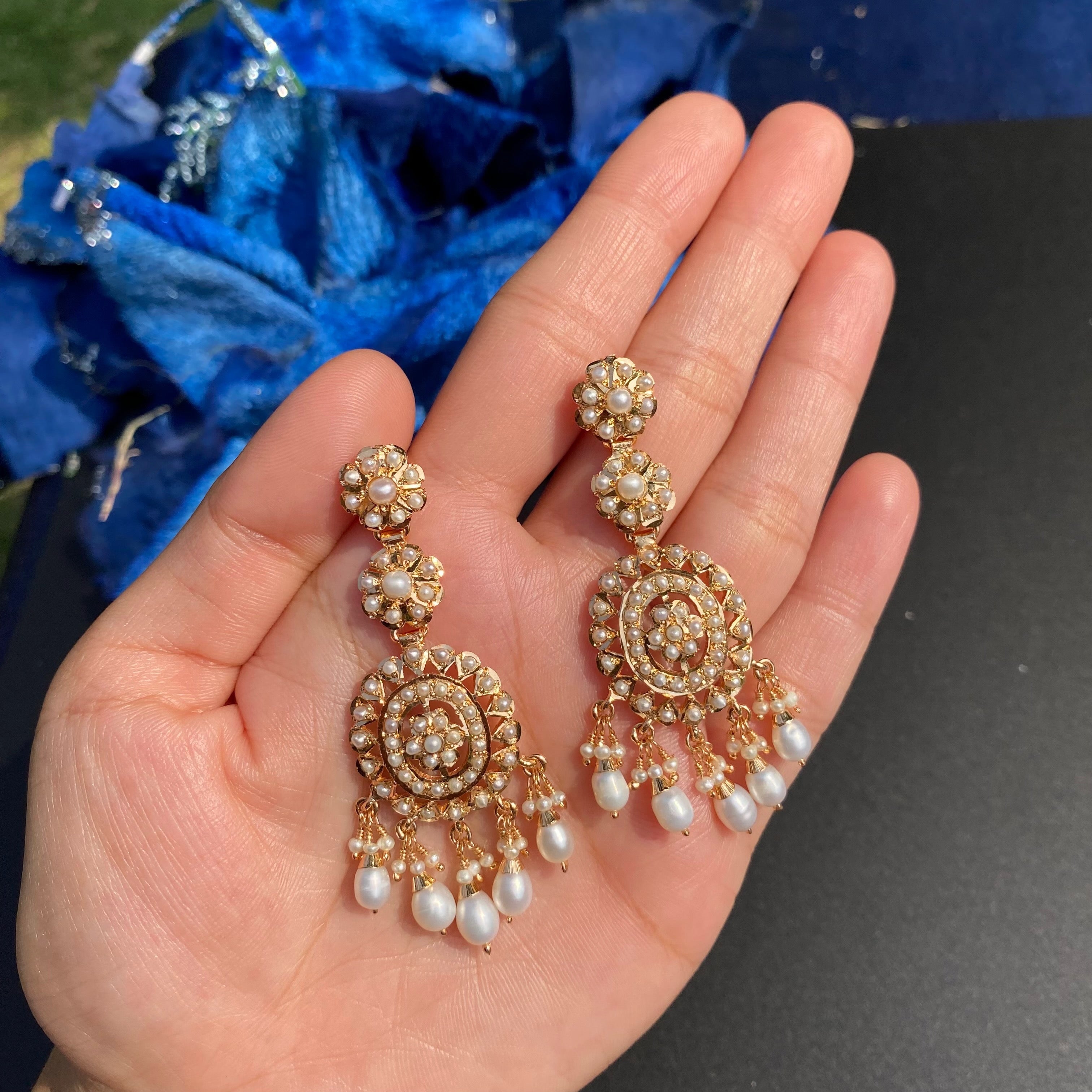 Cute Pearl Earrings For Women | Gold Plated on Sterling Silver ER 697