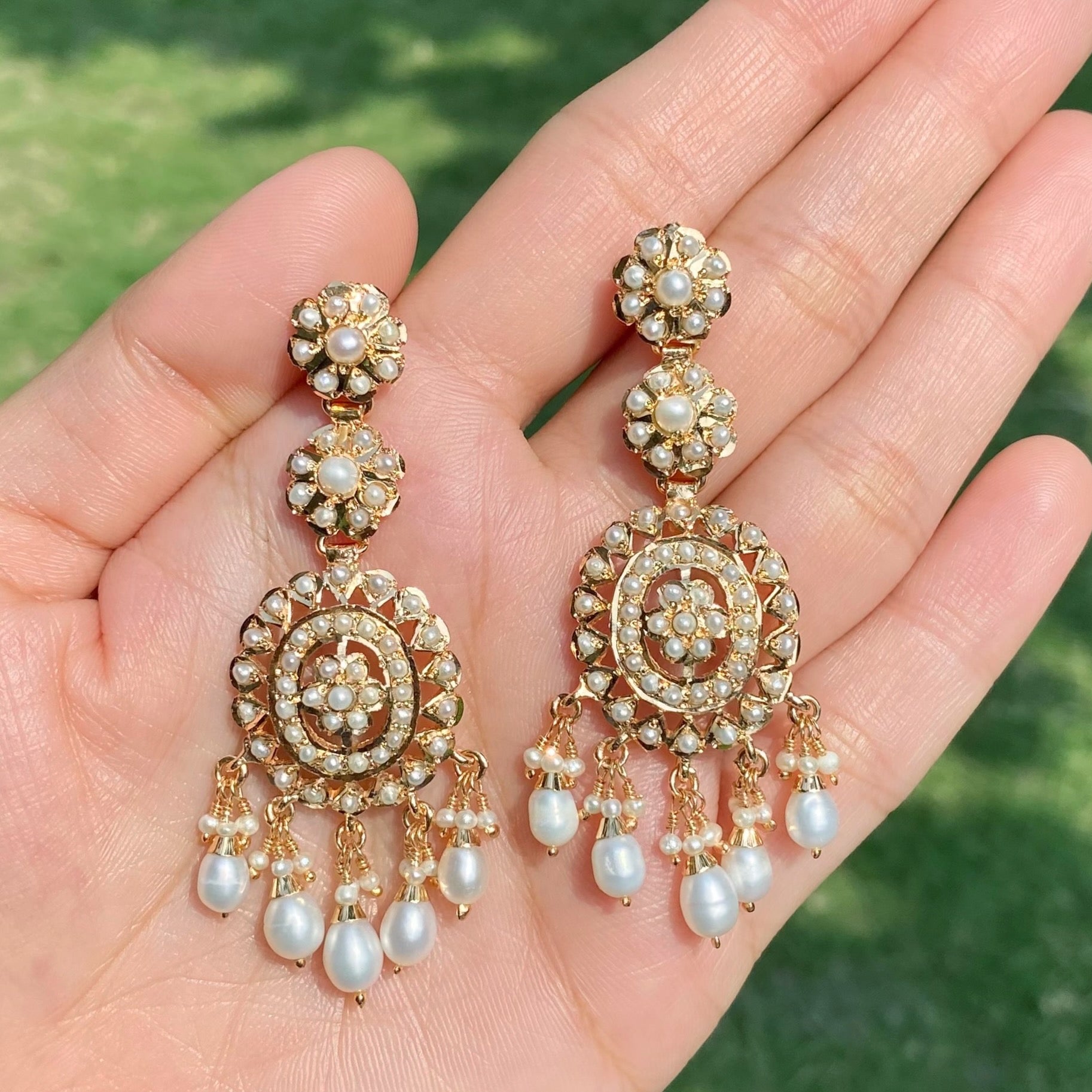 Cute Pearl Earrings For Women | Gold Plated on Sterling Silver ER 697