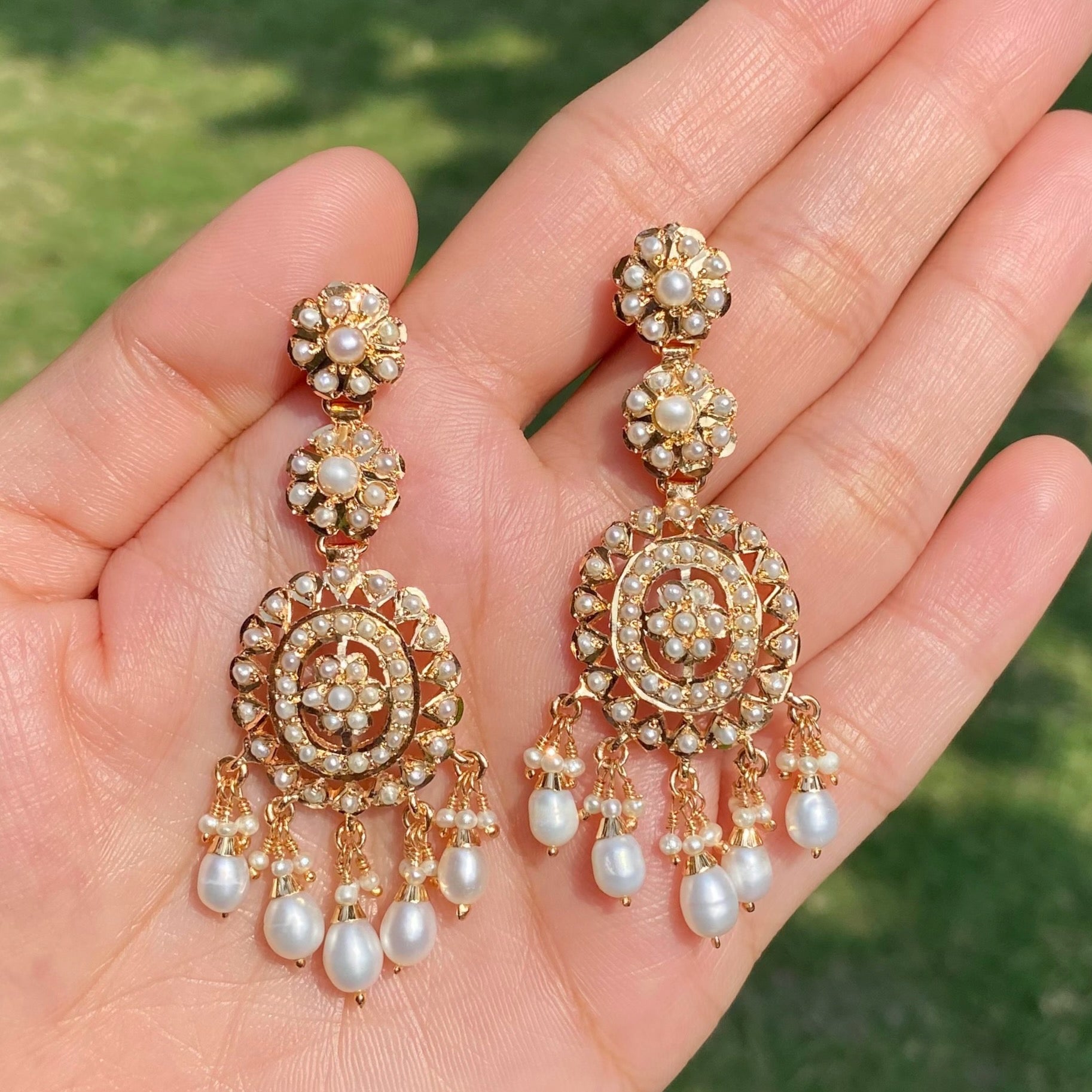 Cute Pearl Earrings For Women | Gold Plated on Sterling Silver ER 697