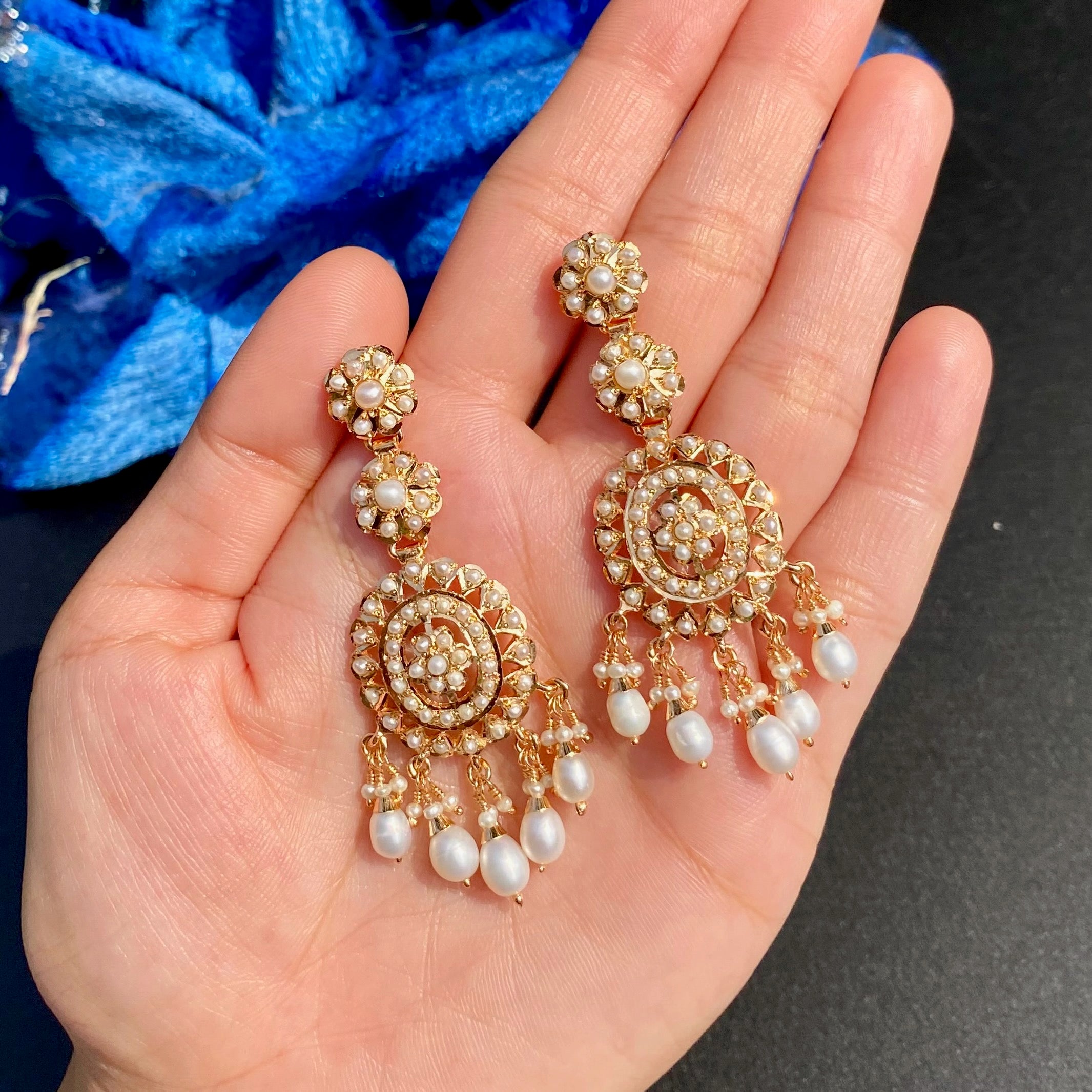 Cute Pearl Earrings For Women | Gold Plated on Sterling Silver ER 697
