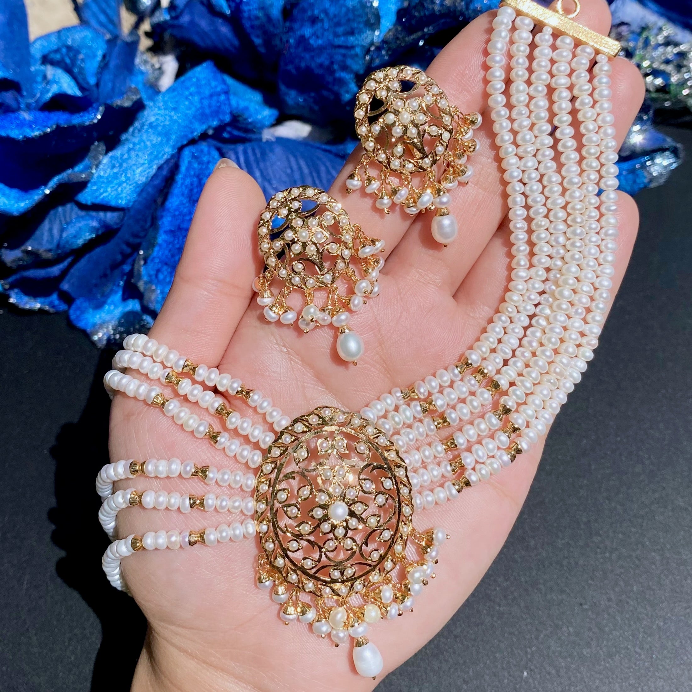 antique pearl choker set