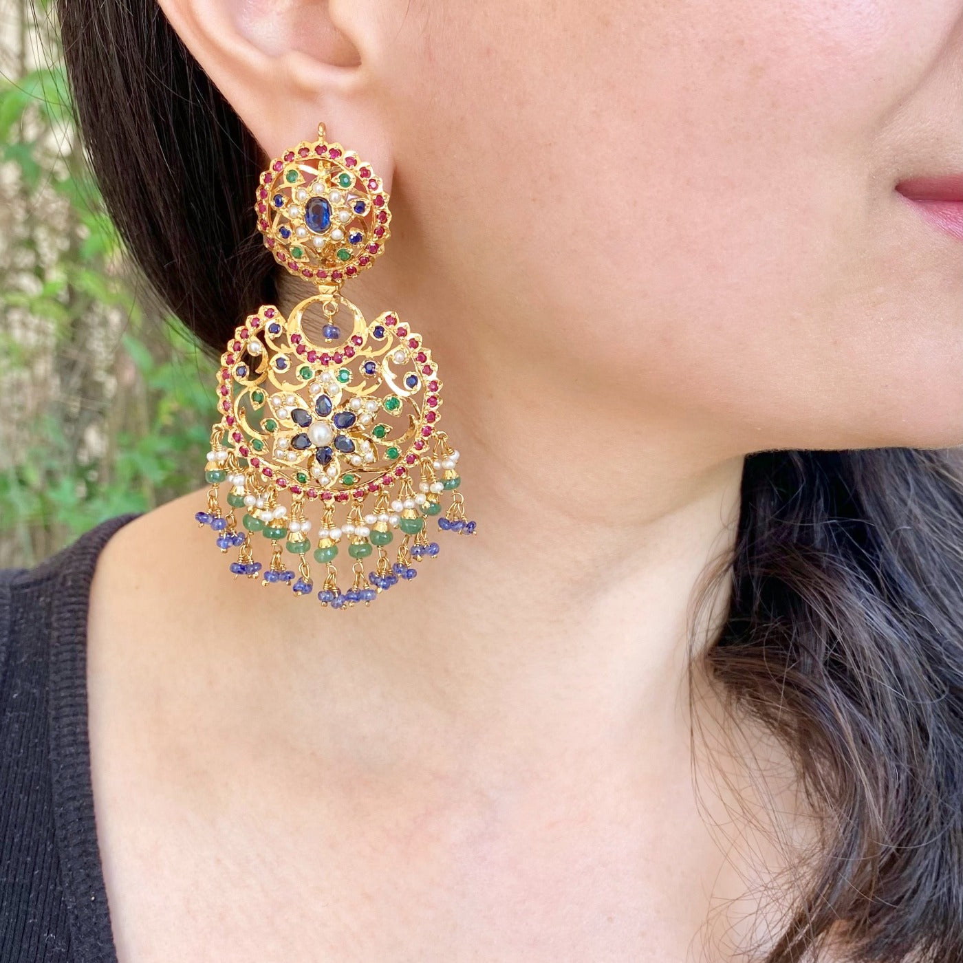 earrings gold polished