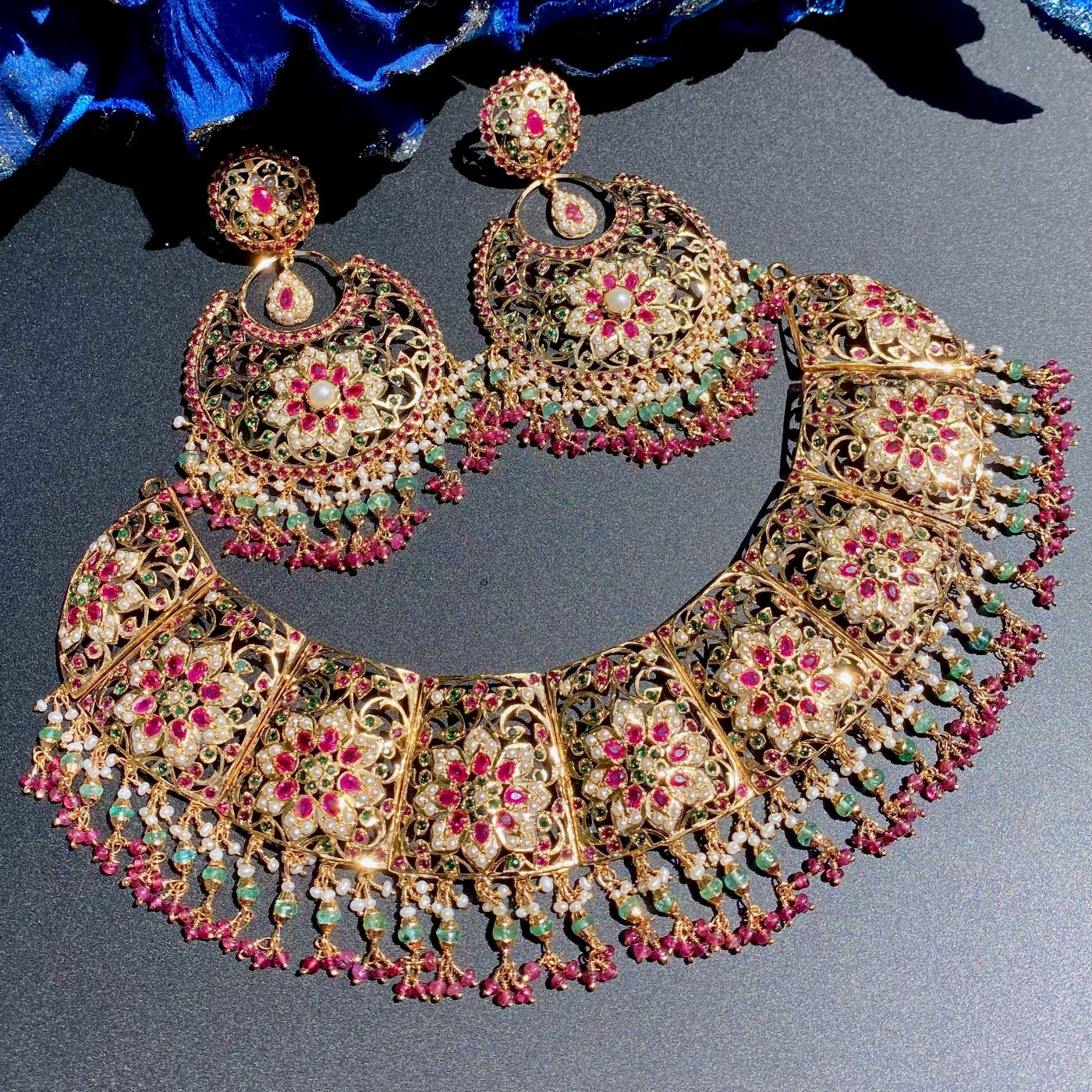 jadau jewellery set for marriage functions