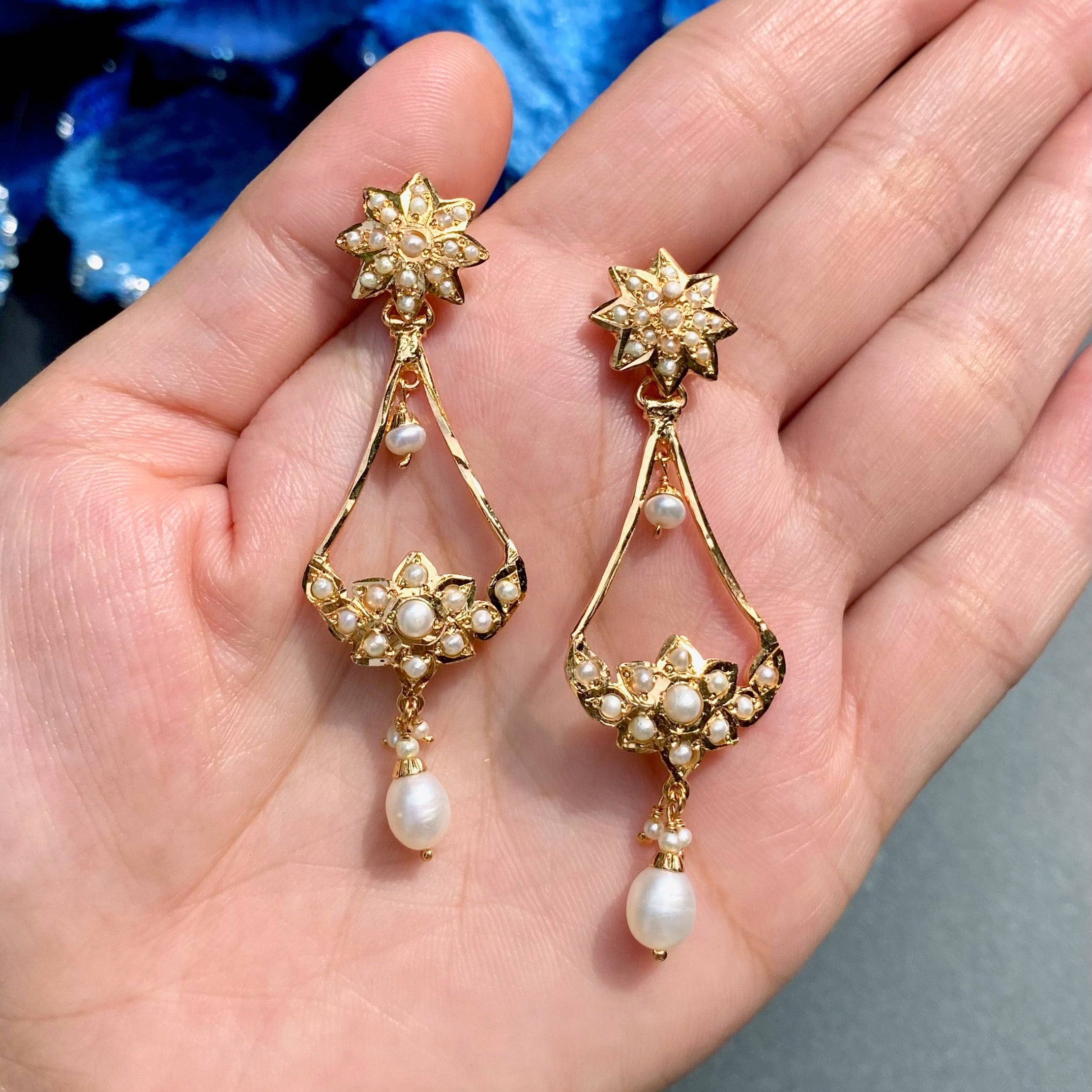Dainty Pearl Earrings For Girls | Gold Plated on Sterling Silver ER 744