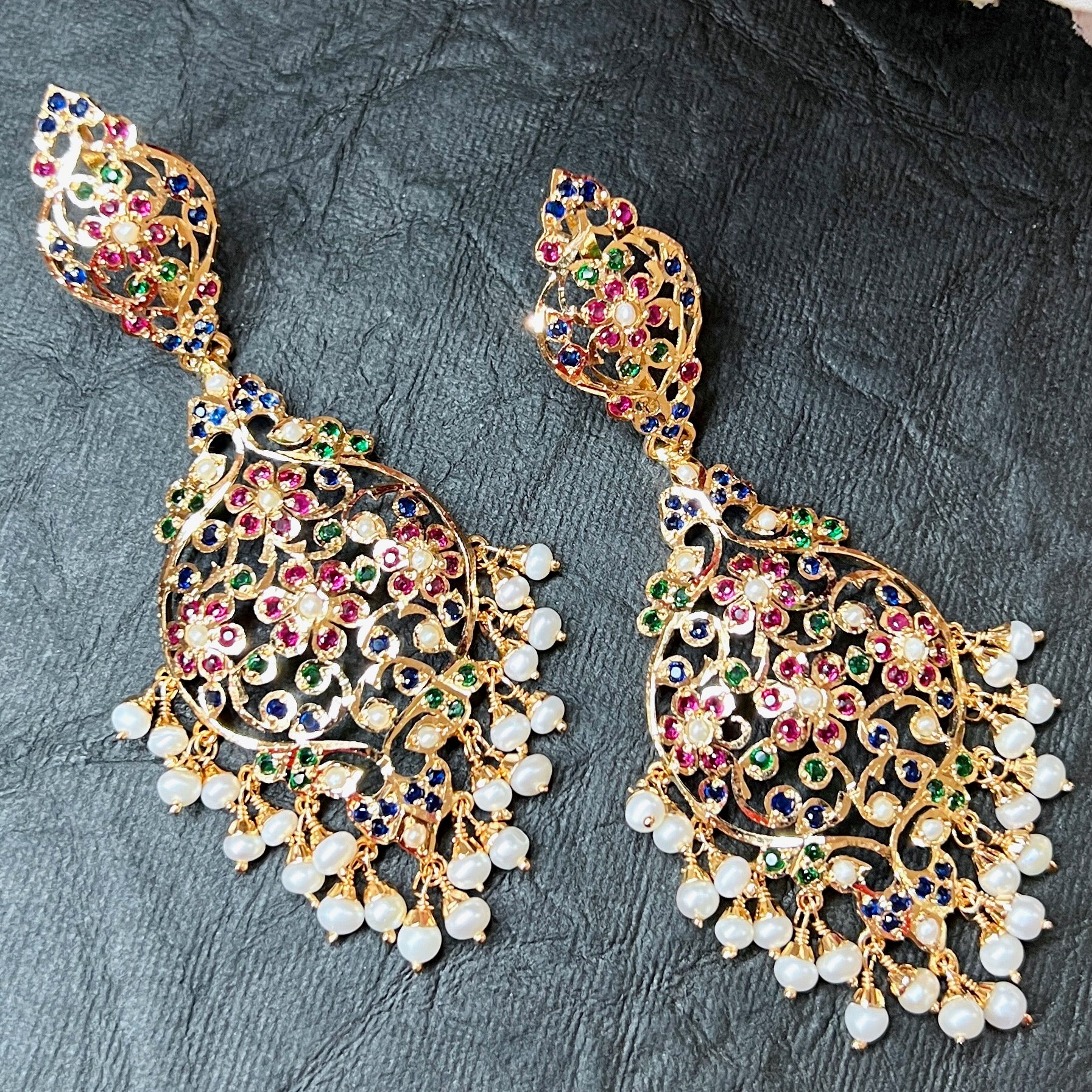 gold coated victorian earrings