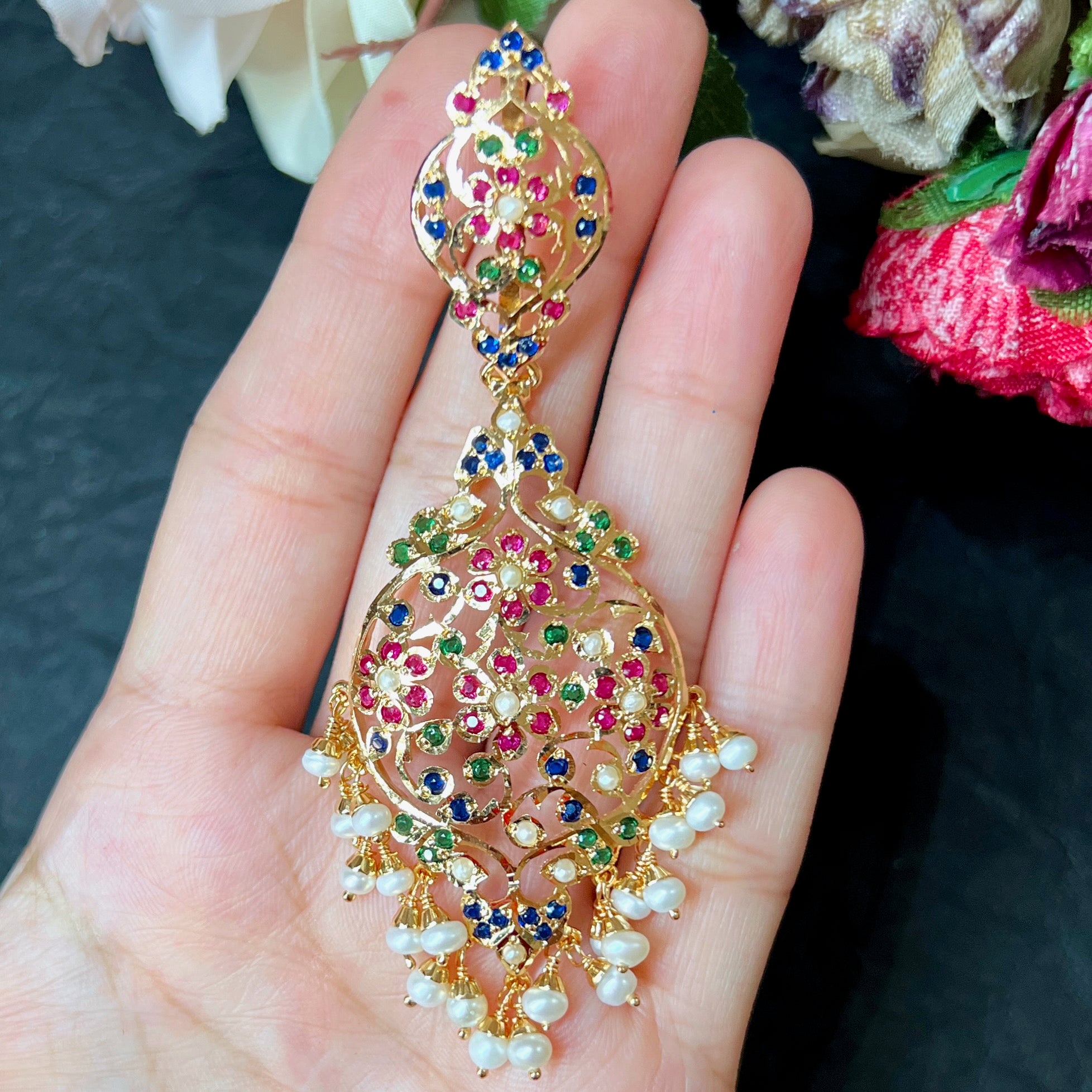 gold coated victorian earrings