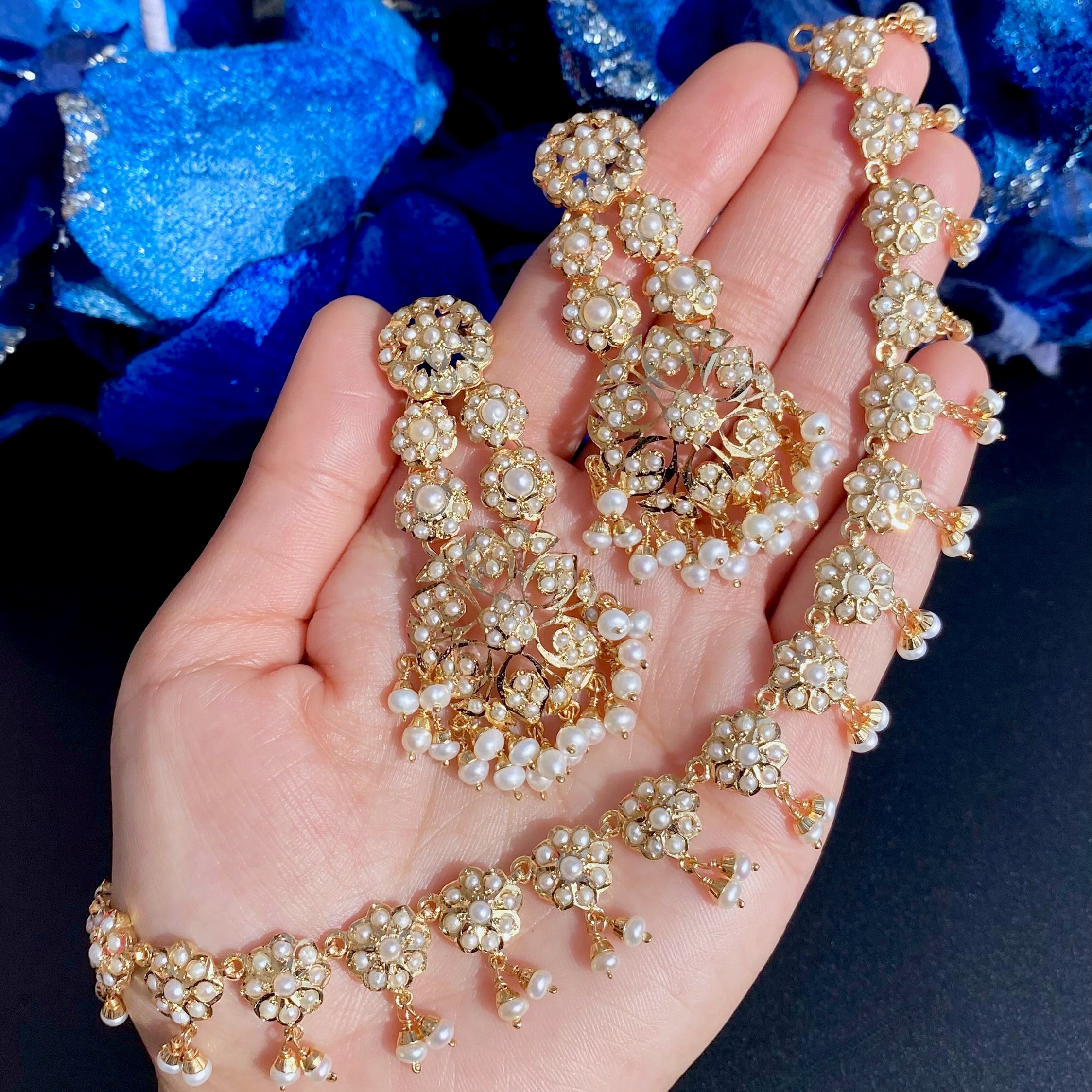 Pearl Set For Women | Fine Gold Plated Indian Pearl Jewelry NS 374