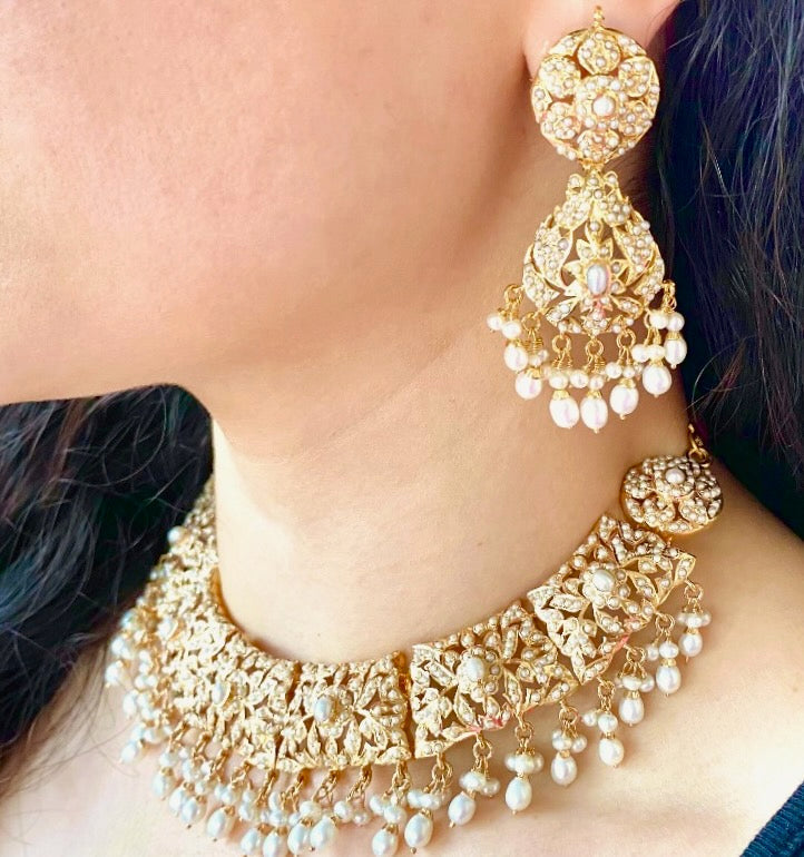 rajputana pearl necklace set