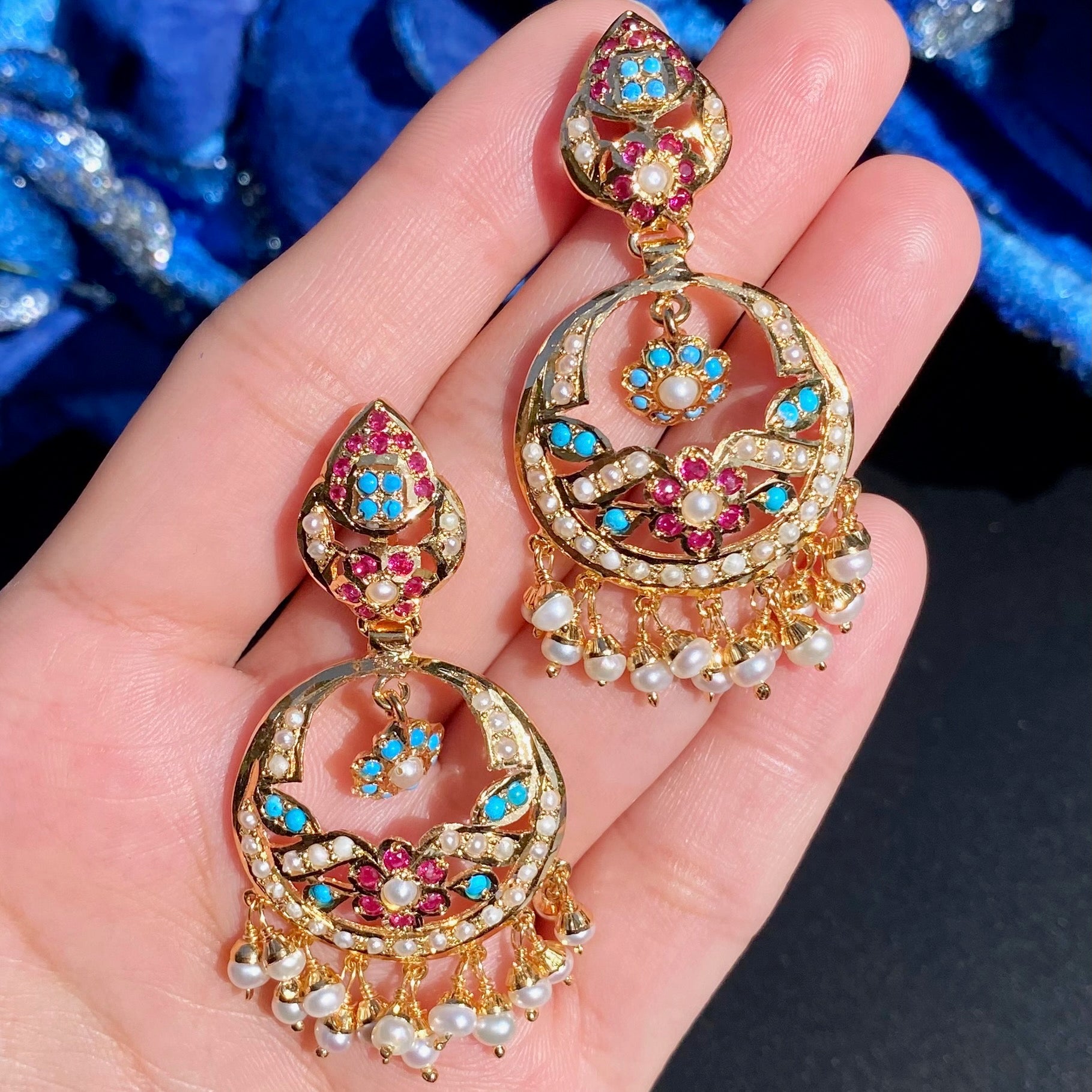 gold plated jadau necklace